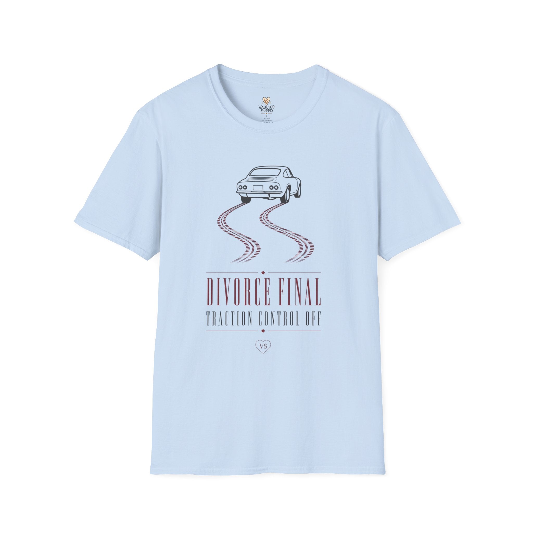Classic Car Drift with Tire Track T-Shirt