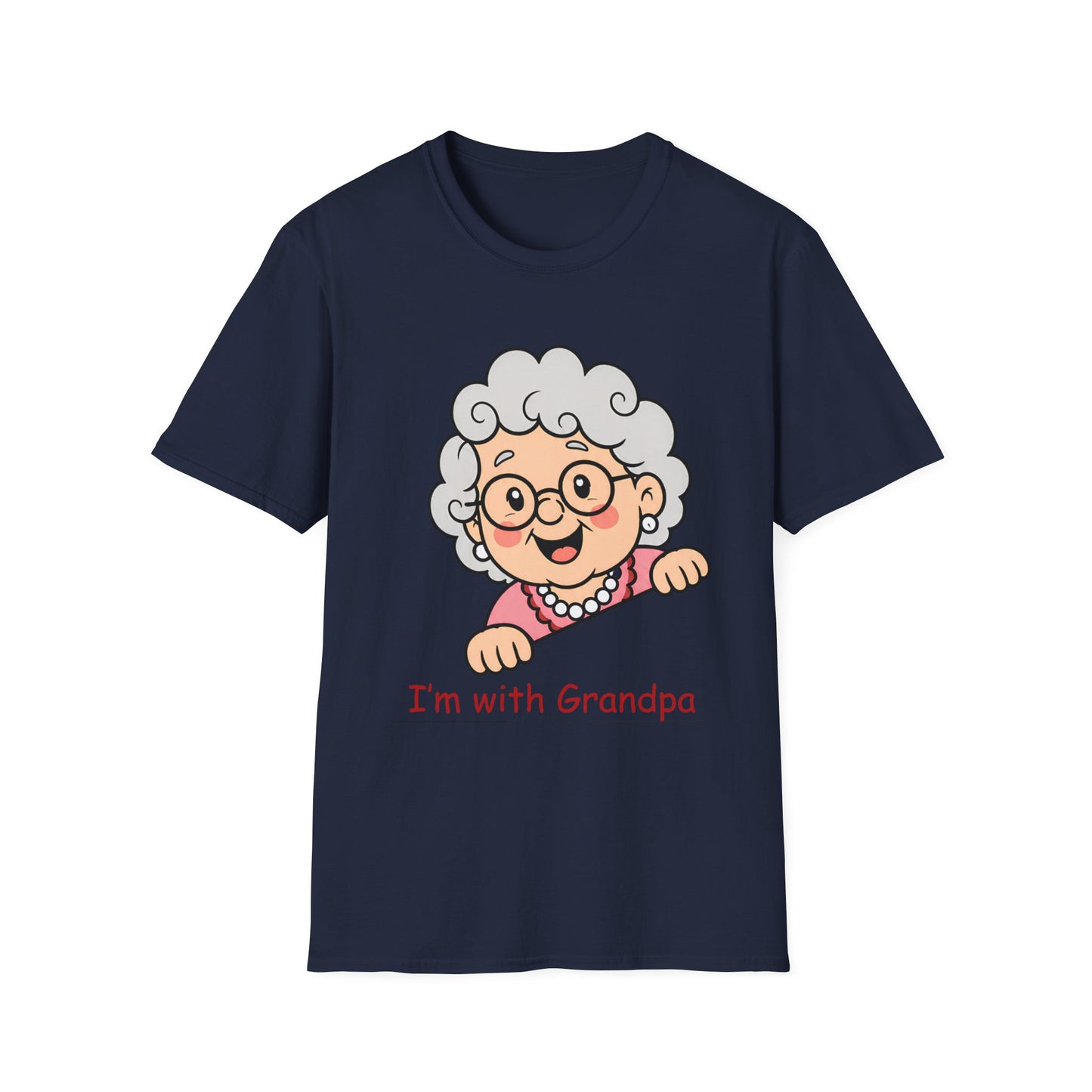 Grandma Peeking T-Shirt — "I’m with Grandpa" Cute Grandparent Graphic Tee