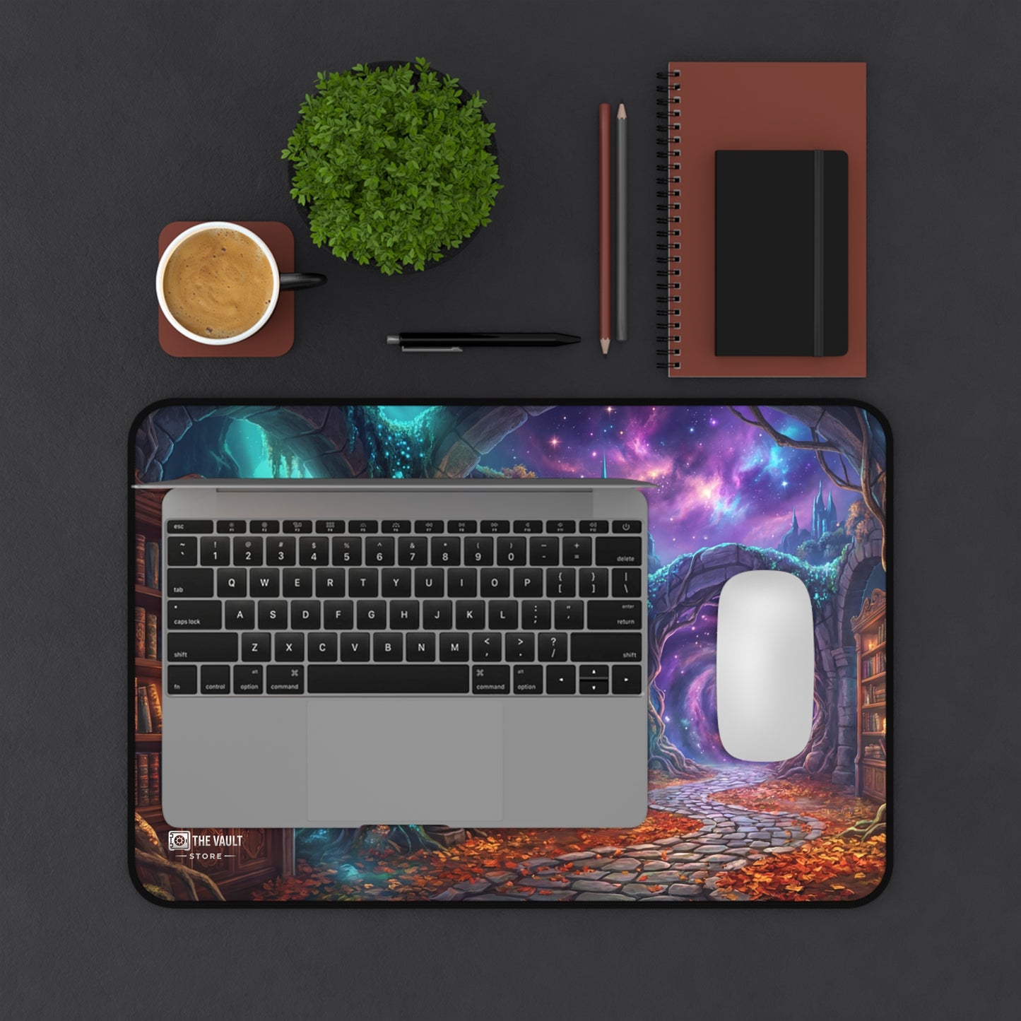 Cosmic Library Portal Desk Mat