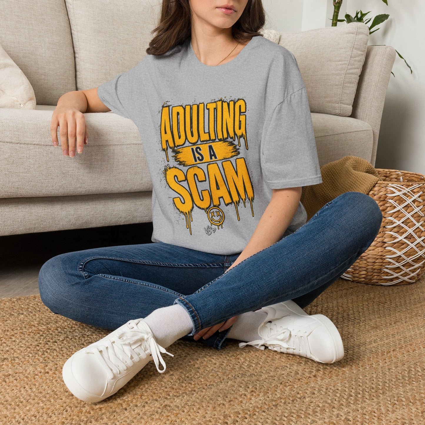 Adulting Is a Scam T-Shirt — Funny Adult Humor Graphic Tee