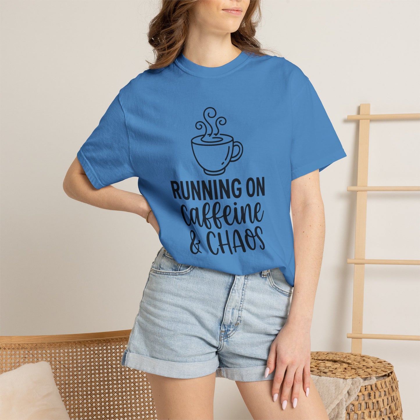 Funny "Caffeine and Chaos" T-Shirt