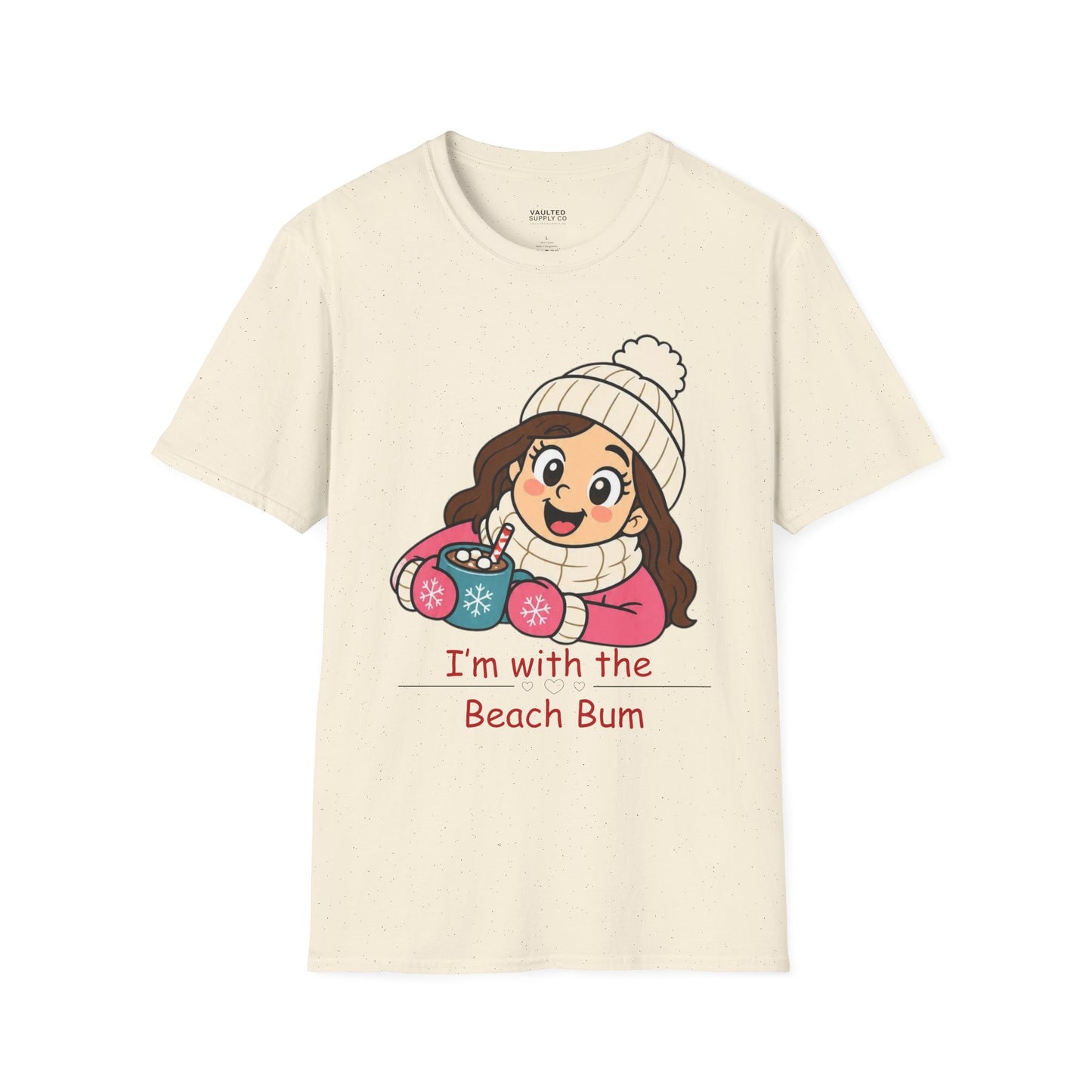 Cute Winter Girl T-Shirt — "I'm with the Beach Bum" Graphic Tee