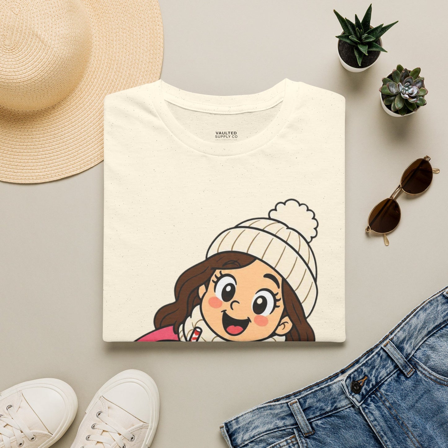 Cute Winter Girl T-Shirt — "I'm with the Beach Bum" Graphic Tee