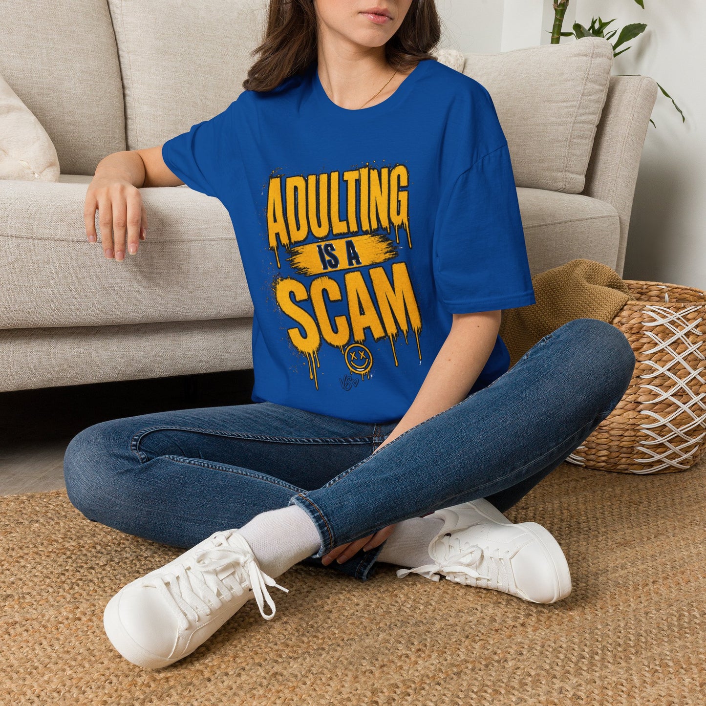 Adulting Is a Scam T-Shirt — Funny Adult Humor Graphic Tee