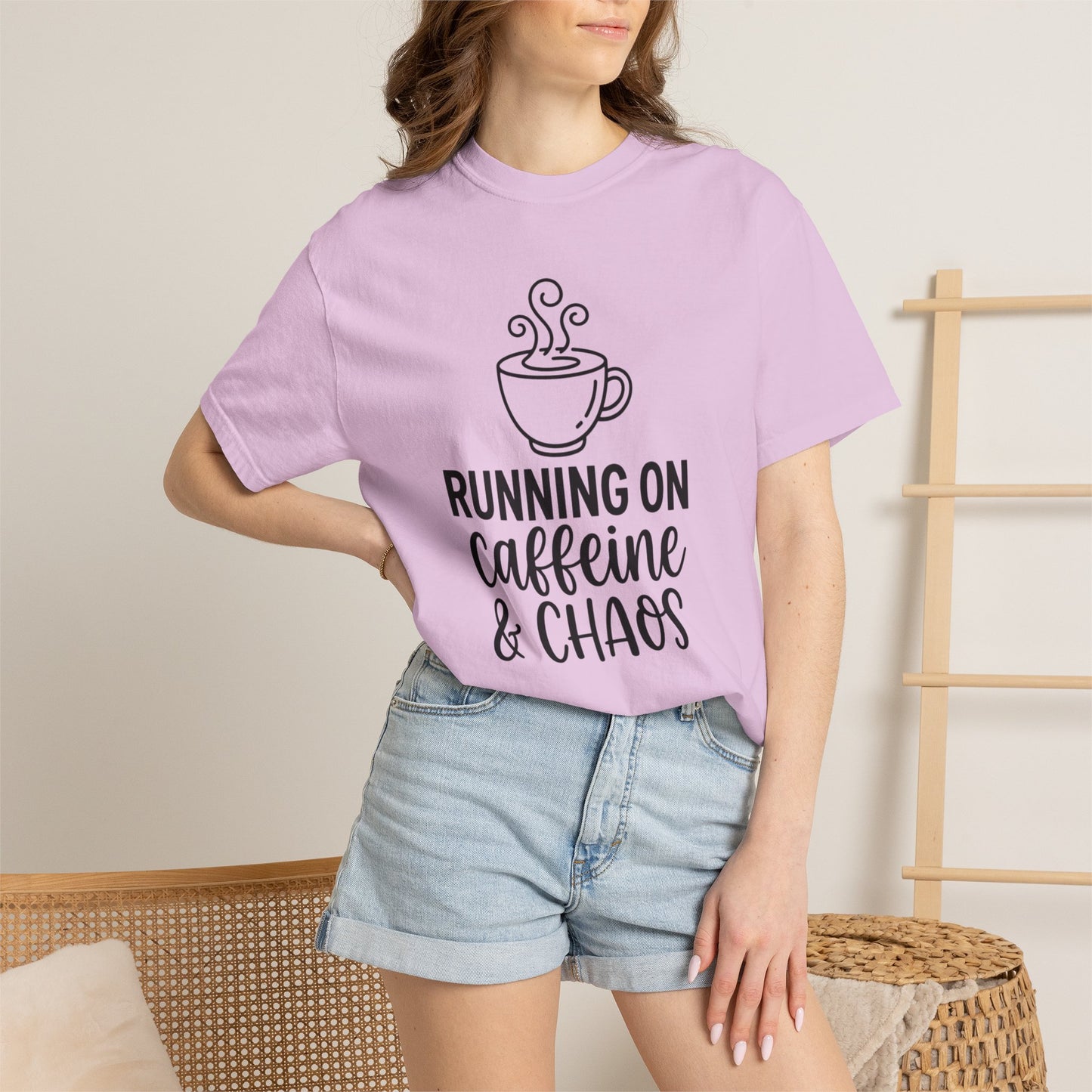 Funny "Caffeine and Chaos" T-Shirt