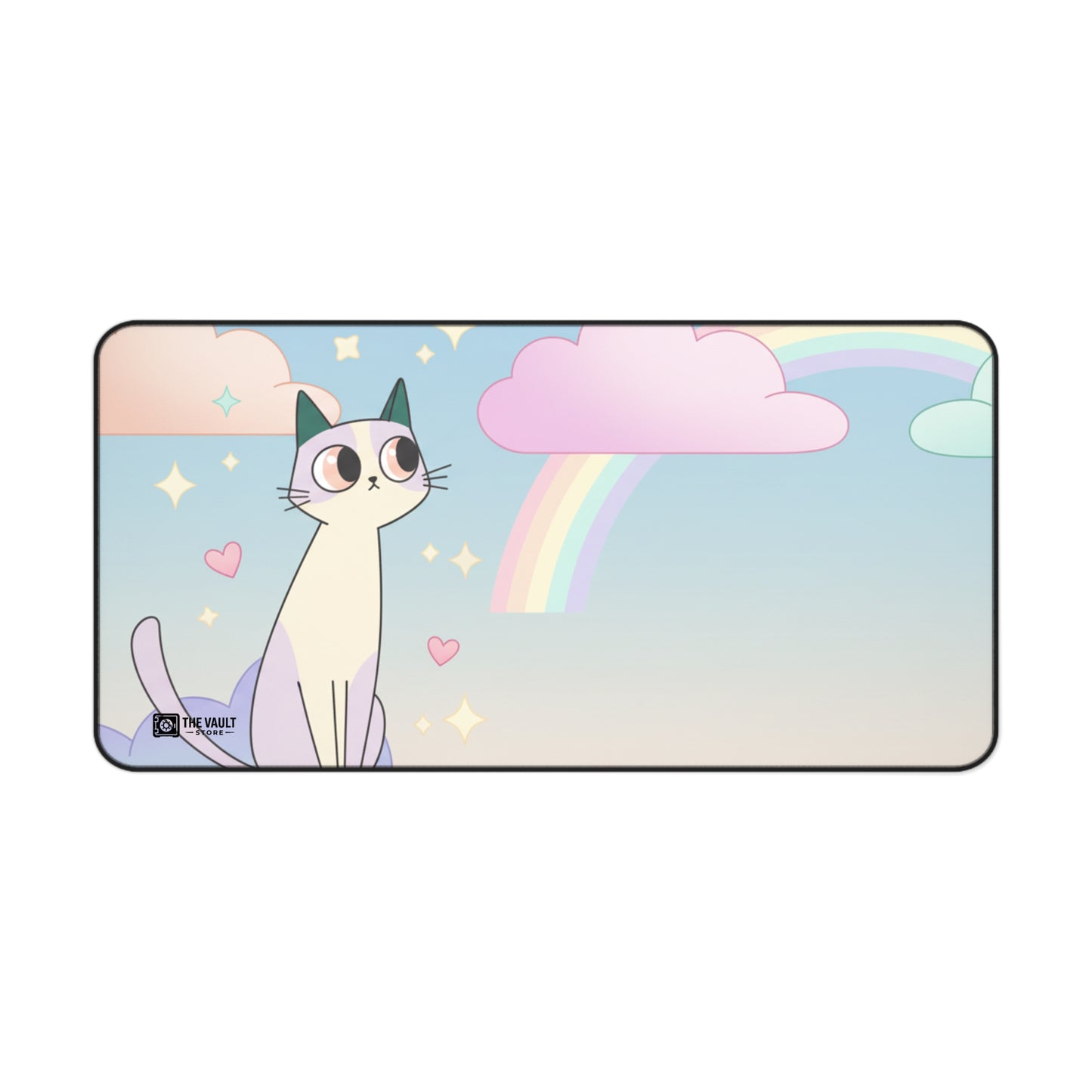 Kawaii Pastel Cat Desk Mat