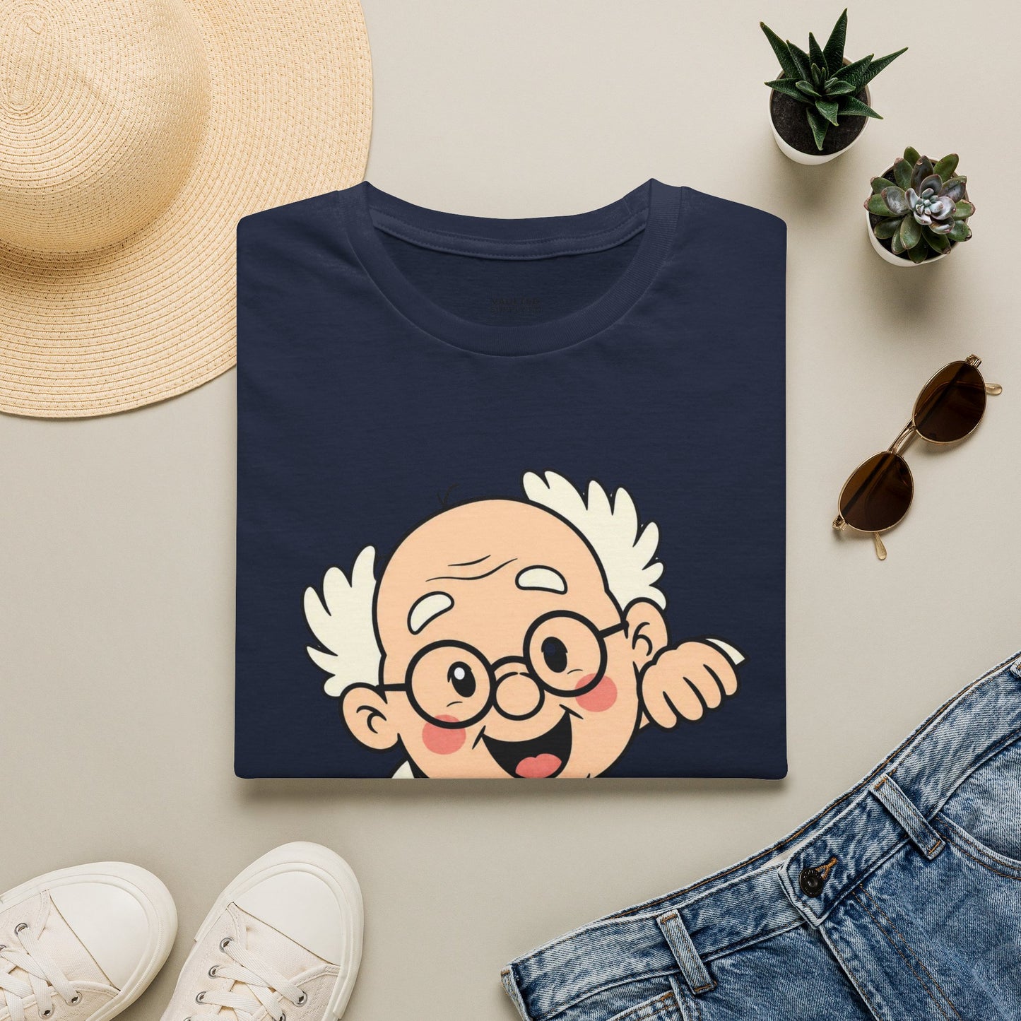Grandpa Face T-Shirt — "I'm with MiMi" Cute Family Grandpa Tee