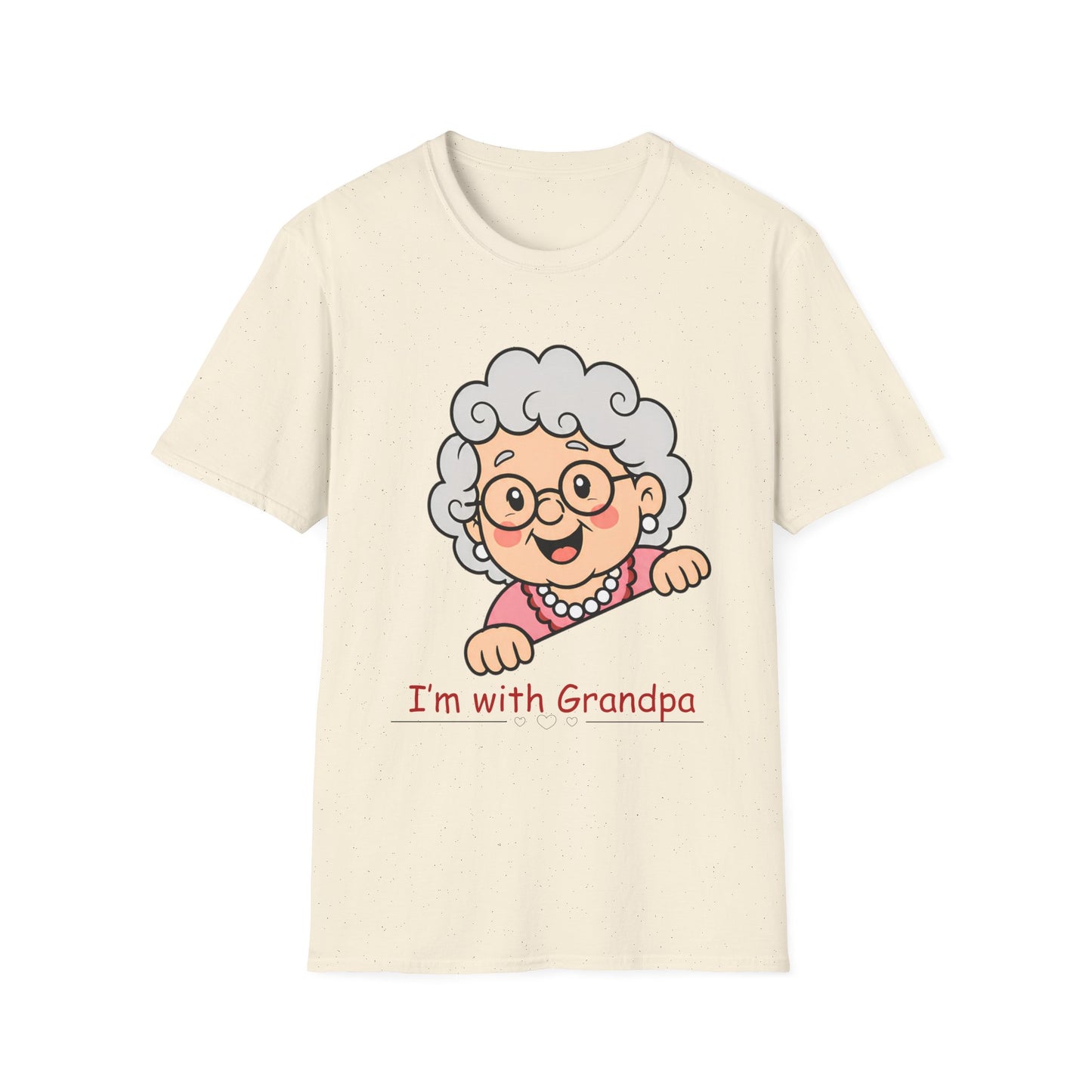 Grandma Peeking T-Shirt — "I’m with Grandpa" Cute Grandparent Graphic Tee