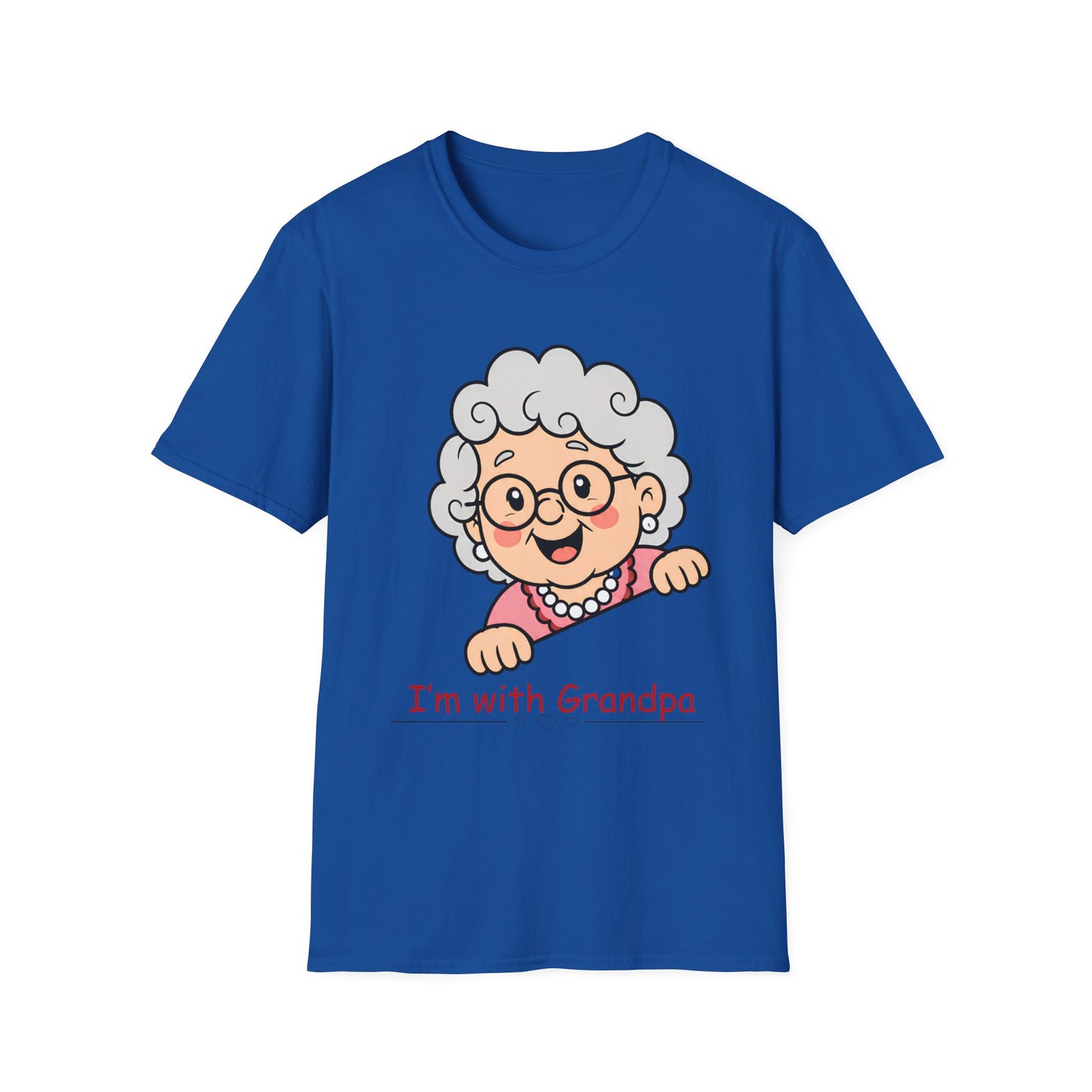 Grandma Peeking T-Shirt — "I’m with Grandpa" Cute Grandparent Graphic Tee