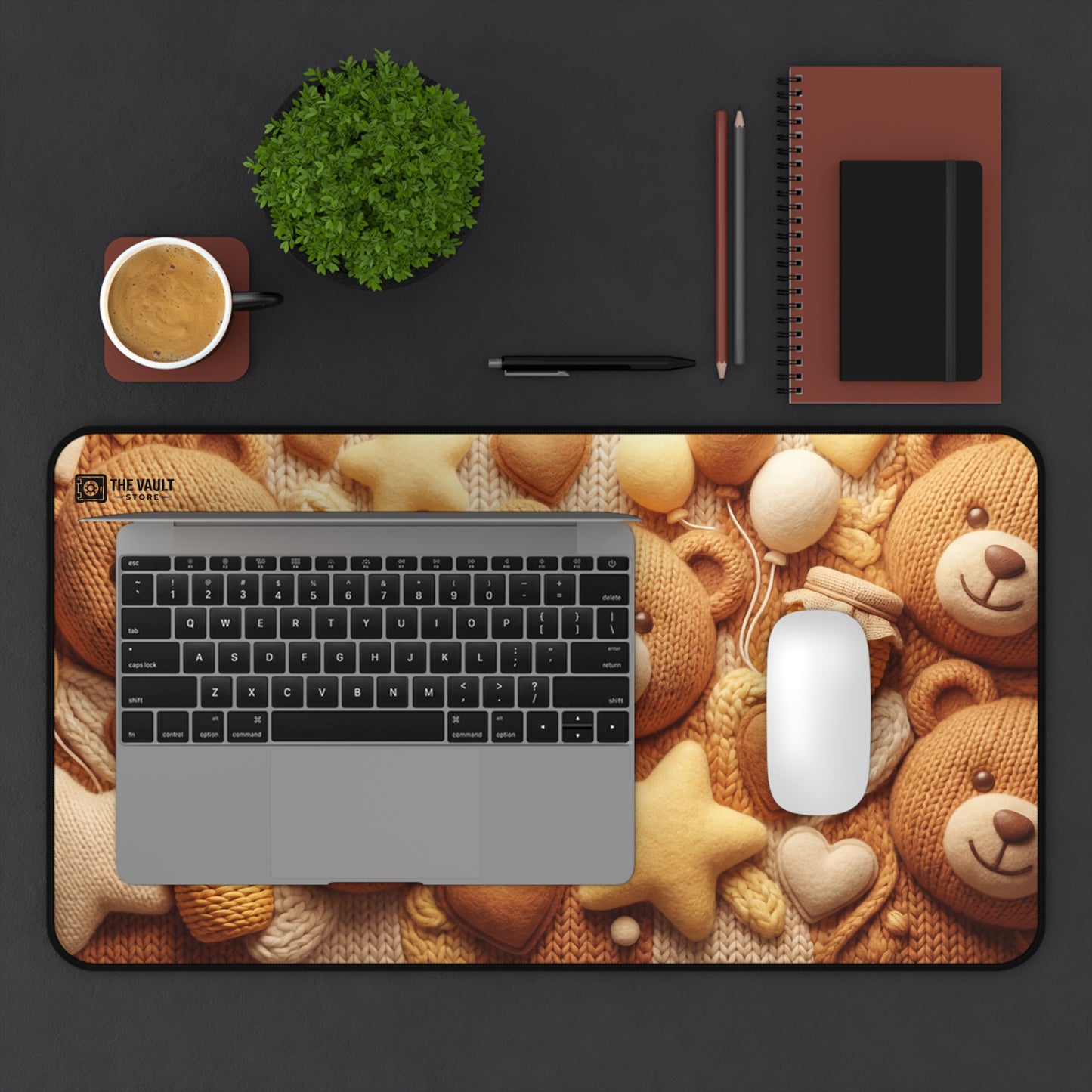 Cute Teddy Cookie Desk Mat