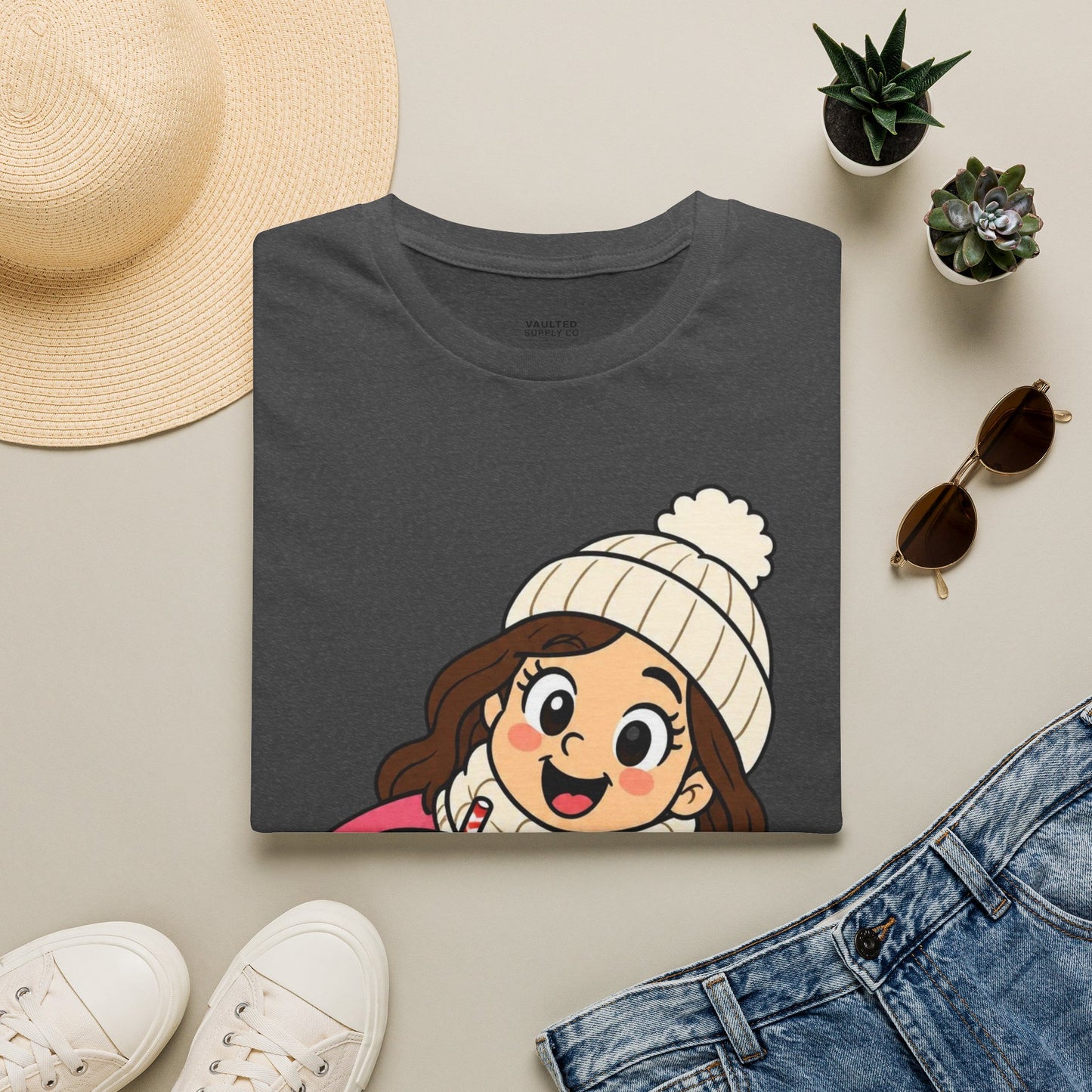 Cute Winter Girl T-Shirt — "I'm with the Beach Bum" Graphic Tee