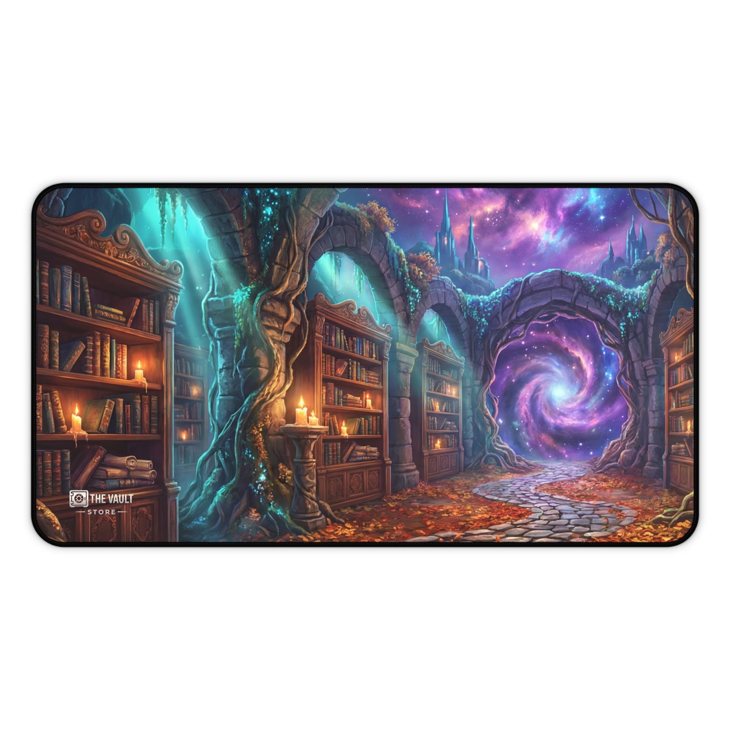 Cosmic Library Portal Desk Mat