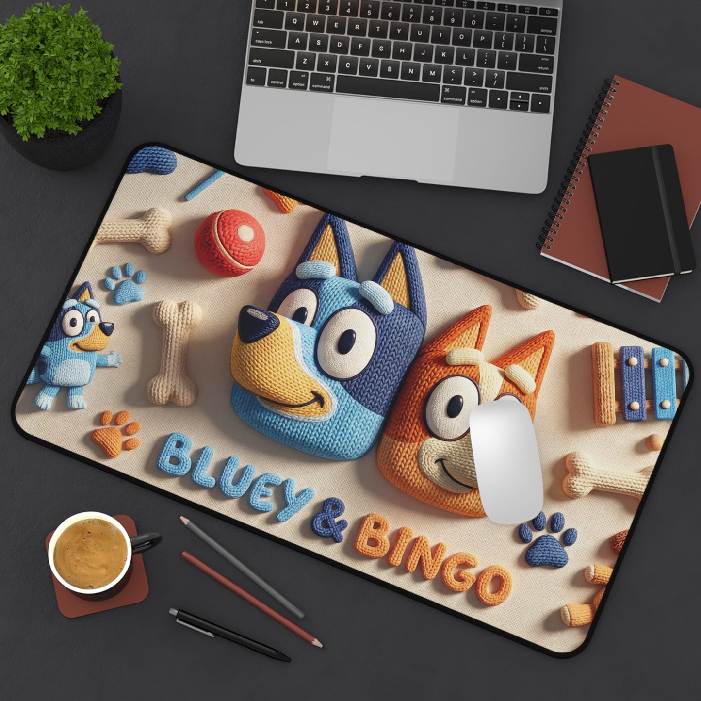 Bluey & Bingo Cartoon Desk Mat