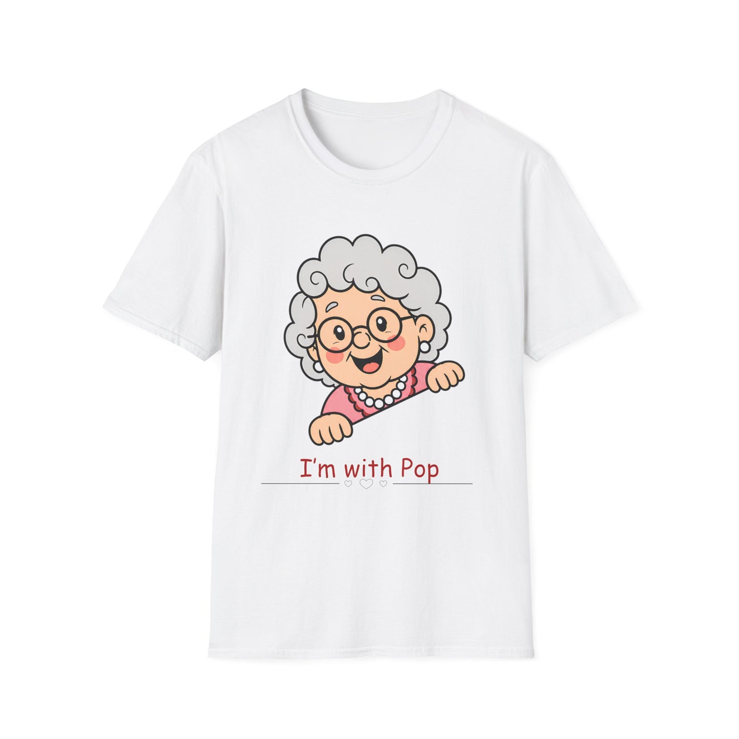 Grandma Peeking T-Shirt — Cute "I'm with Pop" Graphic Tee