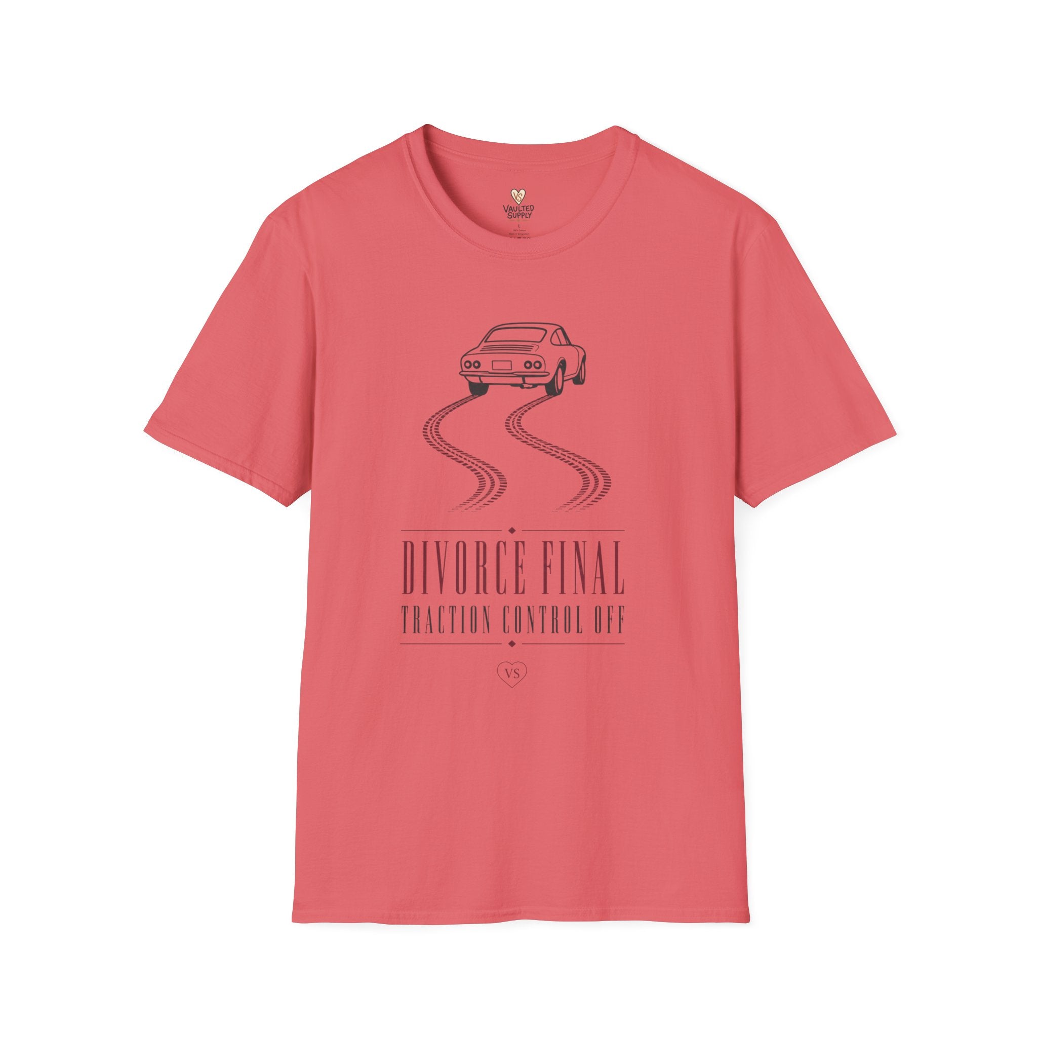 Classic Car Drift with Tire Track T-Shirt