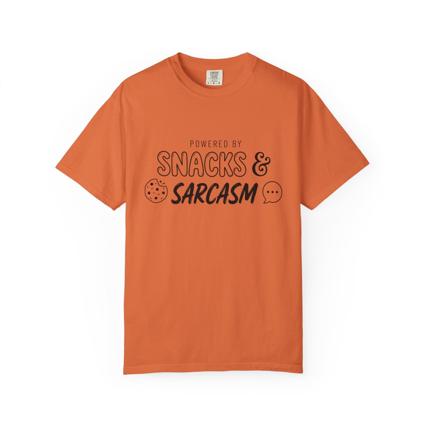 Funny "Snacks and Sarcasm" T-Shirt