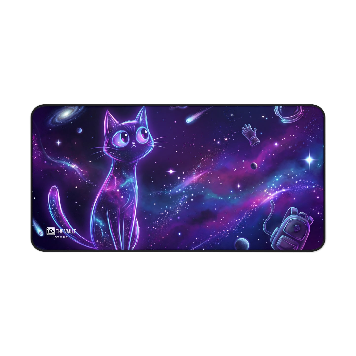 Midnight Cat Dreams Desk Mat