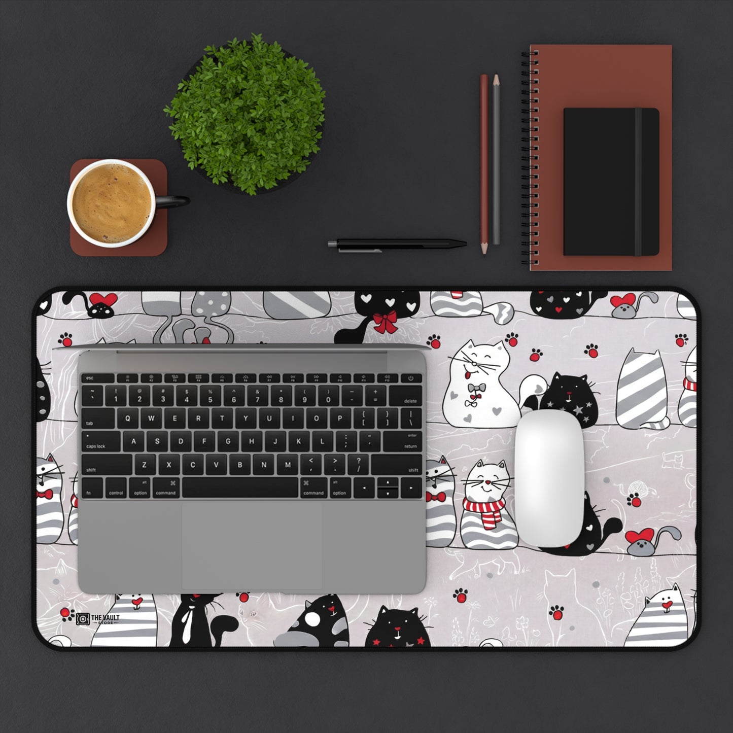 Too Many Cats Never Desk Mat