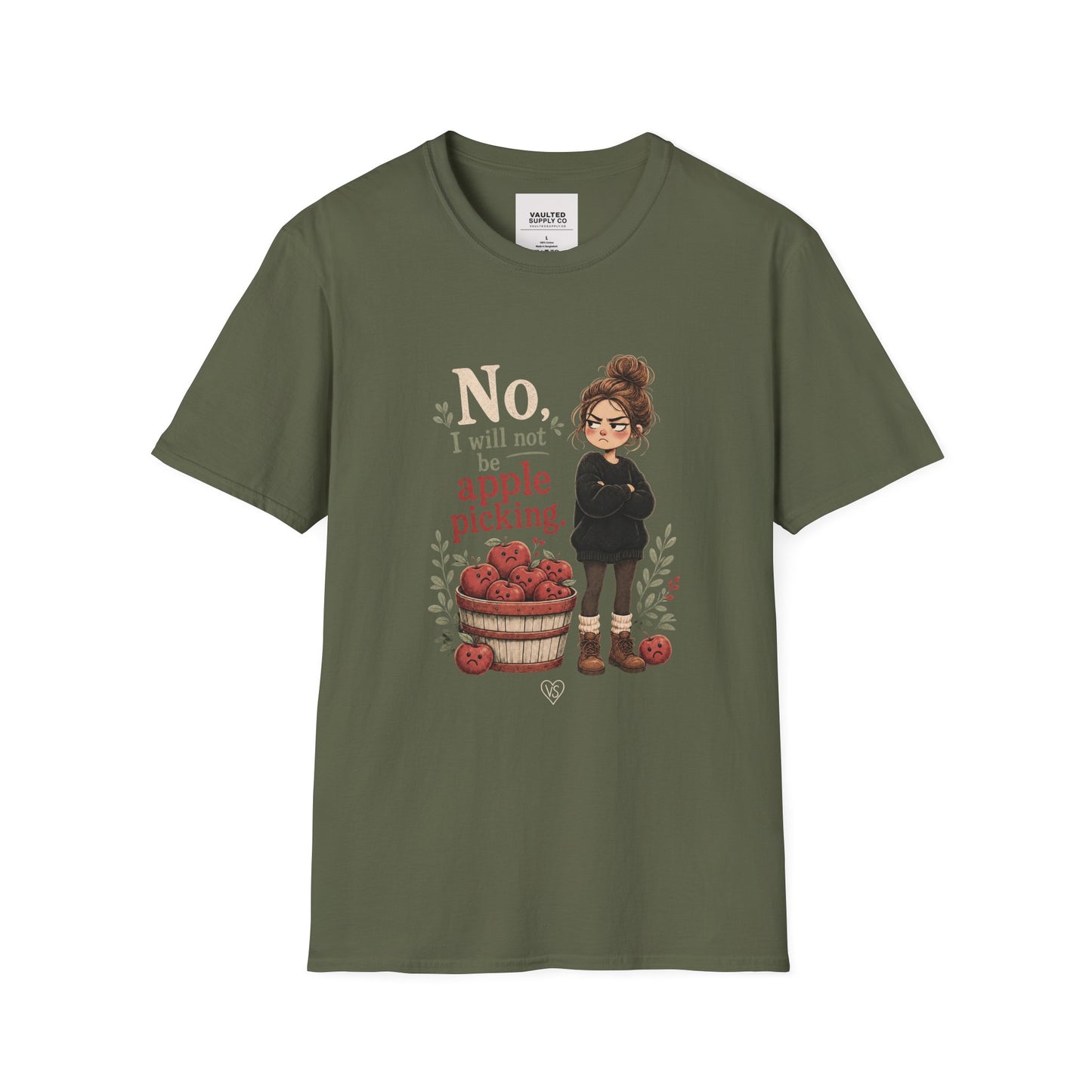 T-Shirt — "No, I will not be apple picking" Fall Graphic Tee