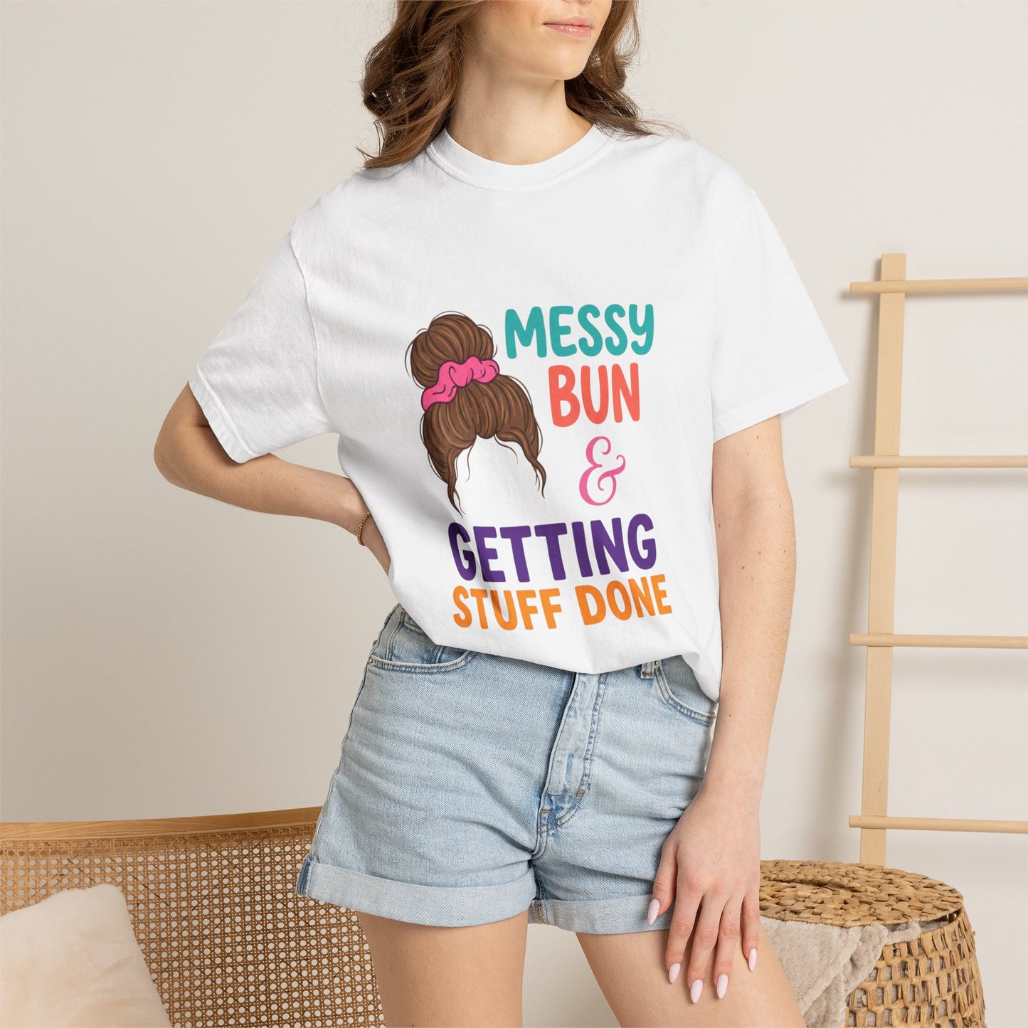 Messy Bun Getting STuff Done T-Shirt