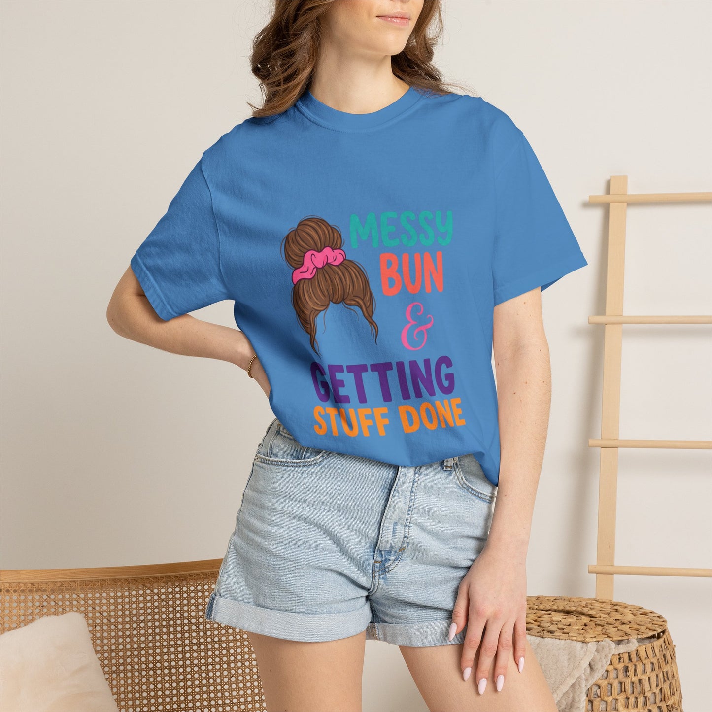 Messy Bun Getting STuff Done T-Shirt