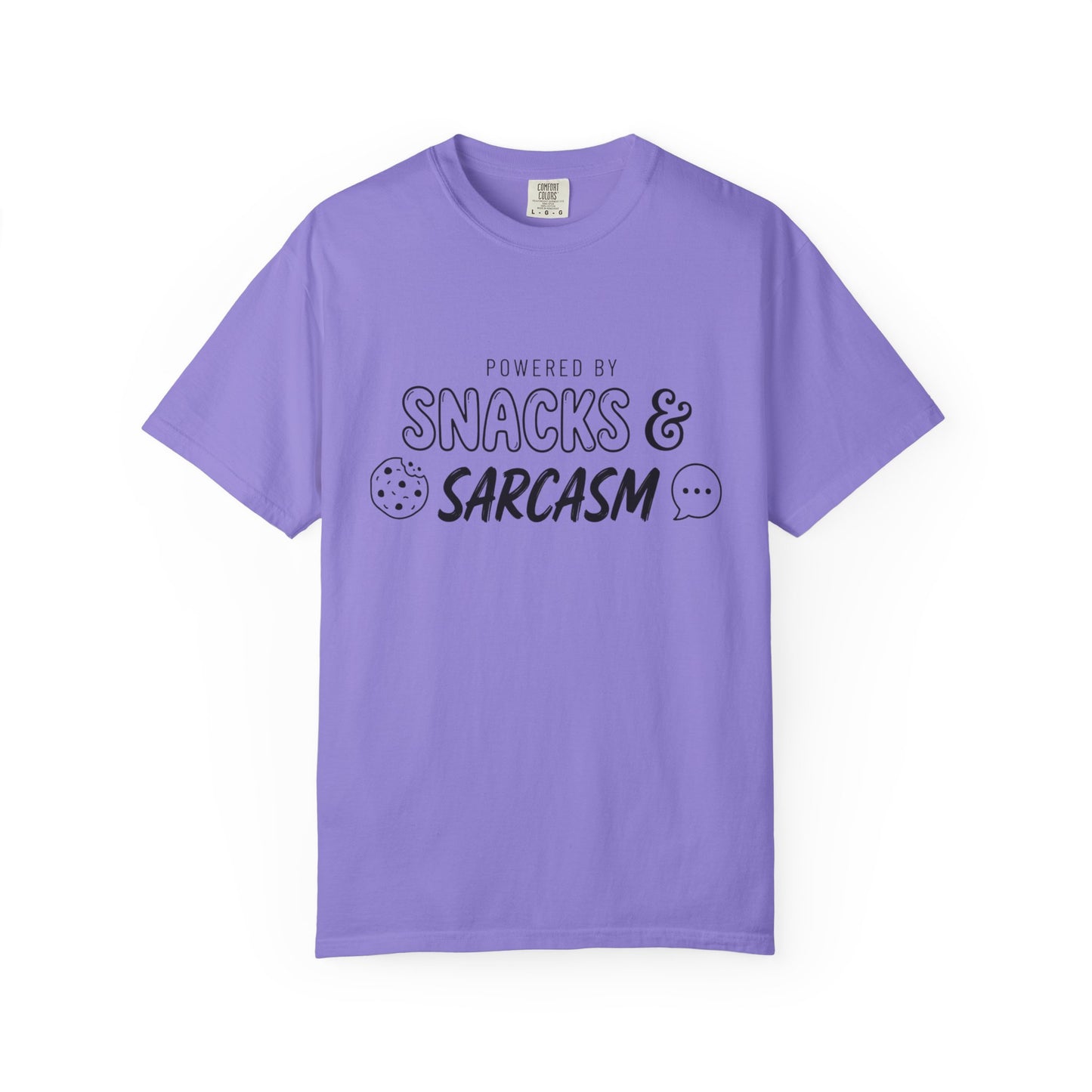 Funny "Snacks and Sarcasm" T-Shirt