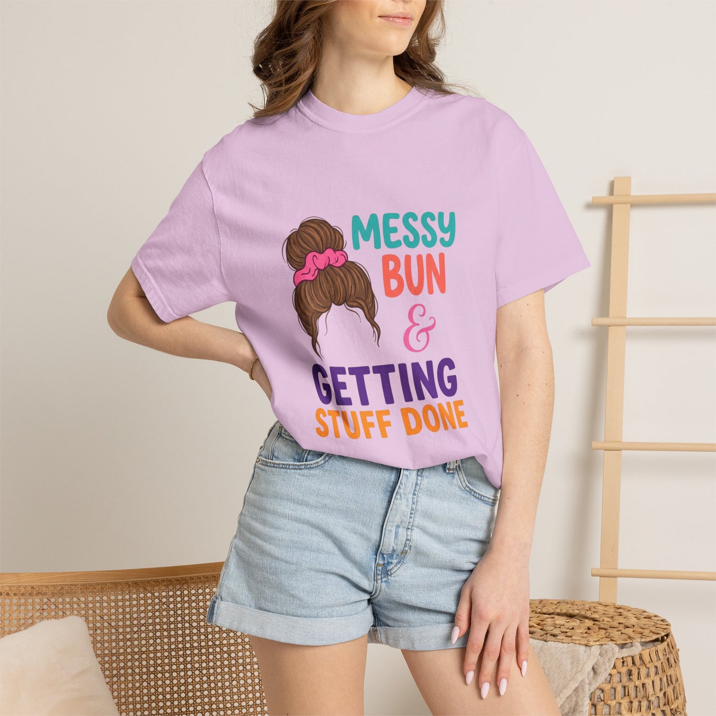 Messy Bun Getting STuff Done T-Shirt