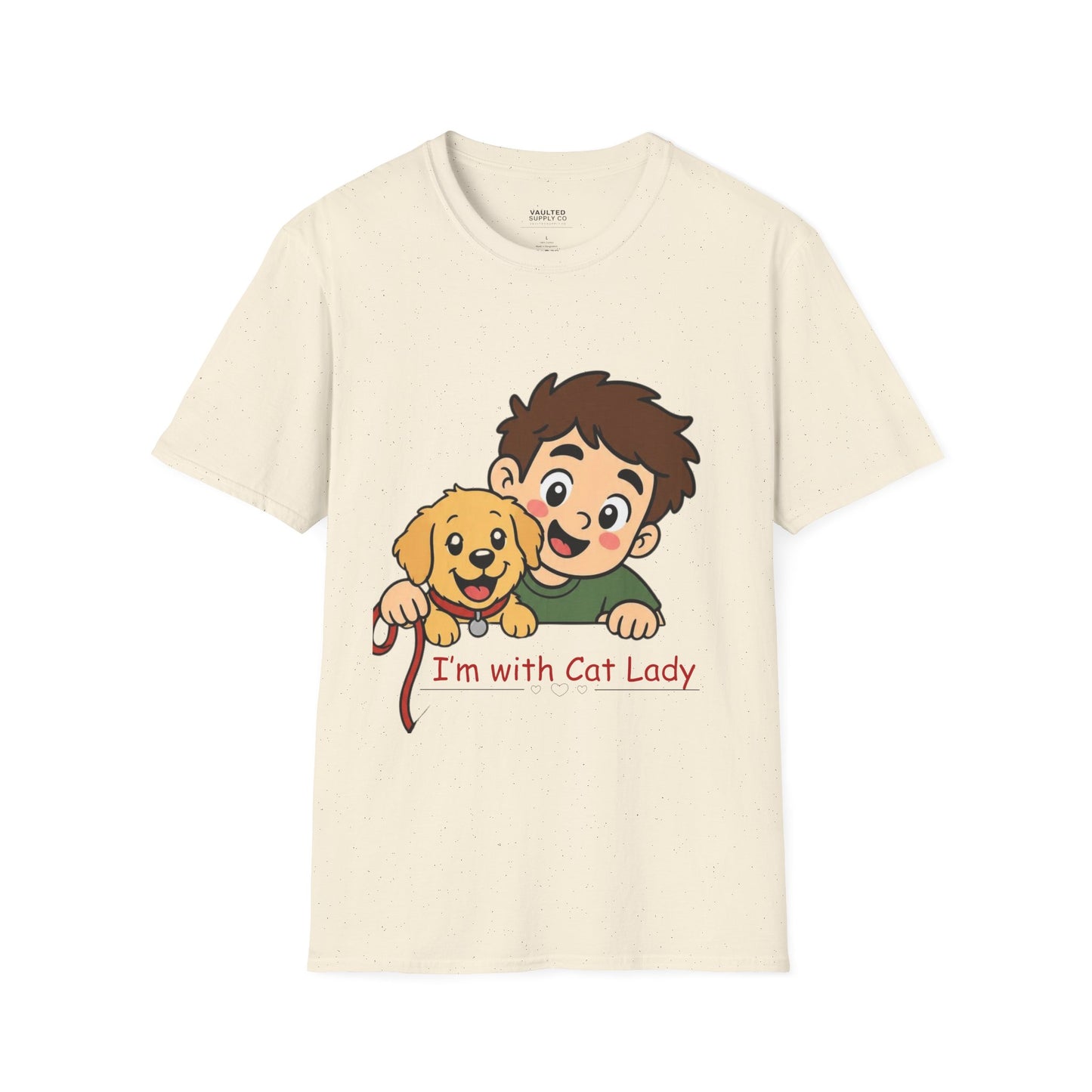 I'm With Cat Lady T-Shirt — Cute Cartoon Pet Lover Tee