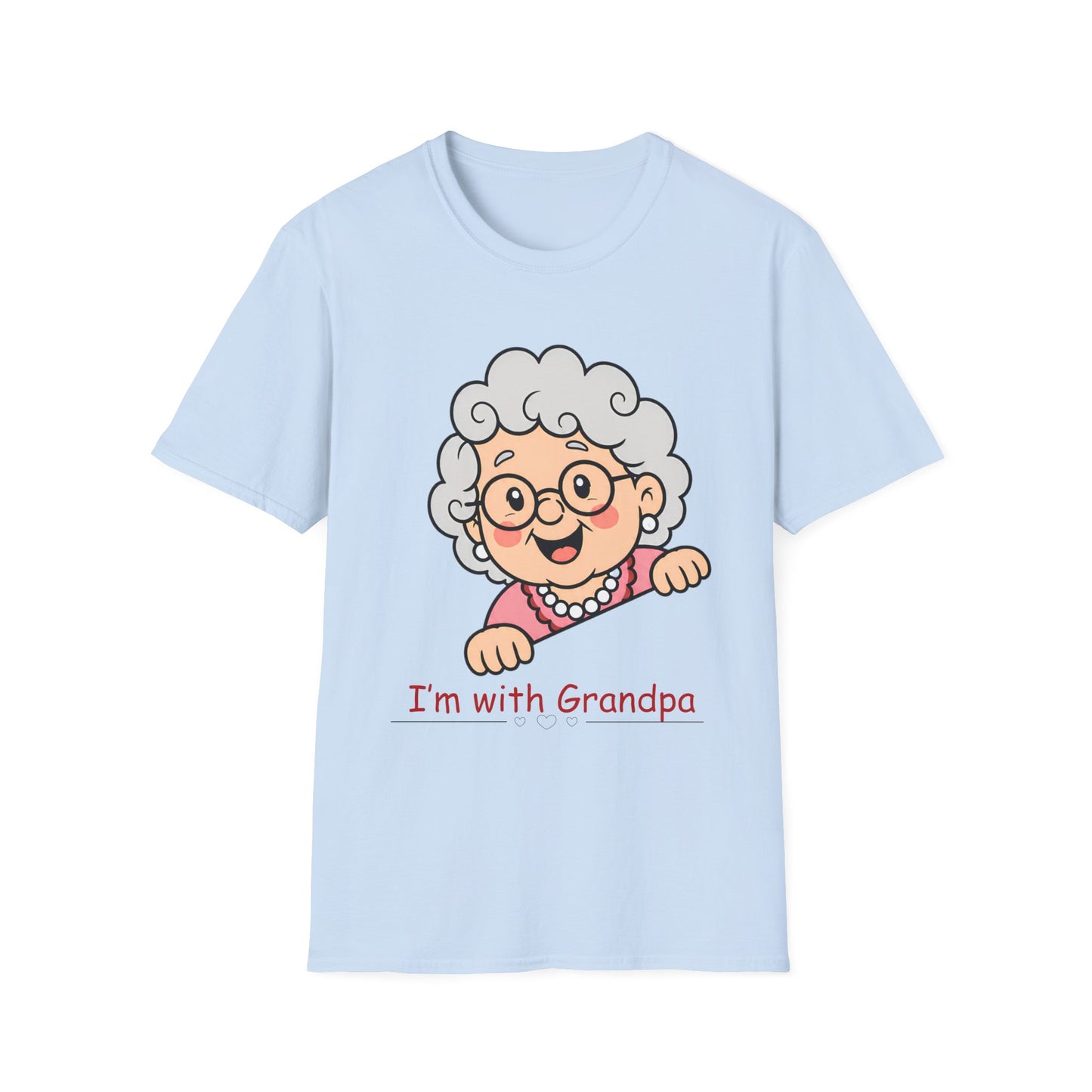 Grandma Peeking T-Shirt — "I’m with Grandpa" Cute Grandparent Graphic Tee