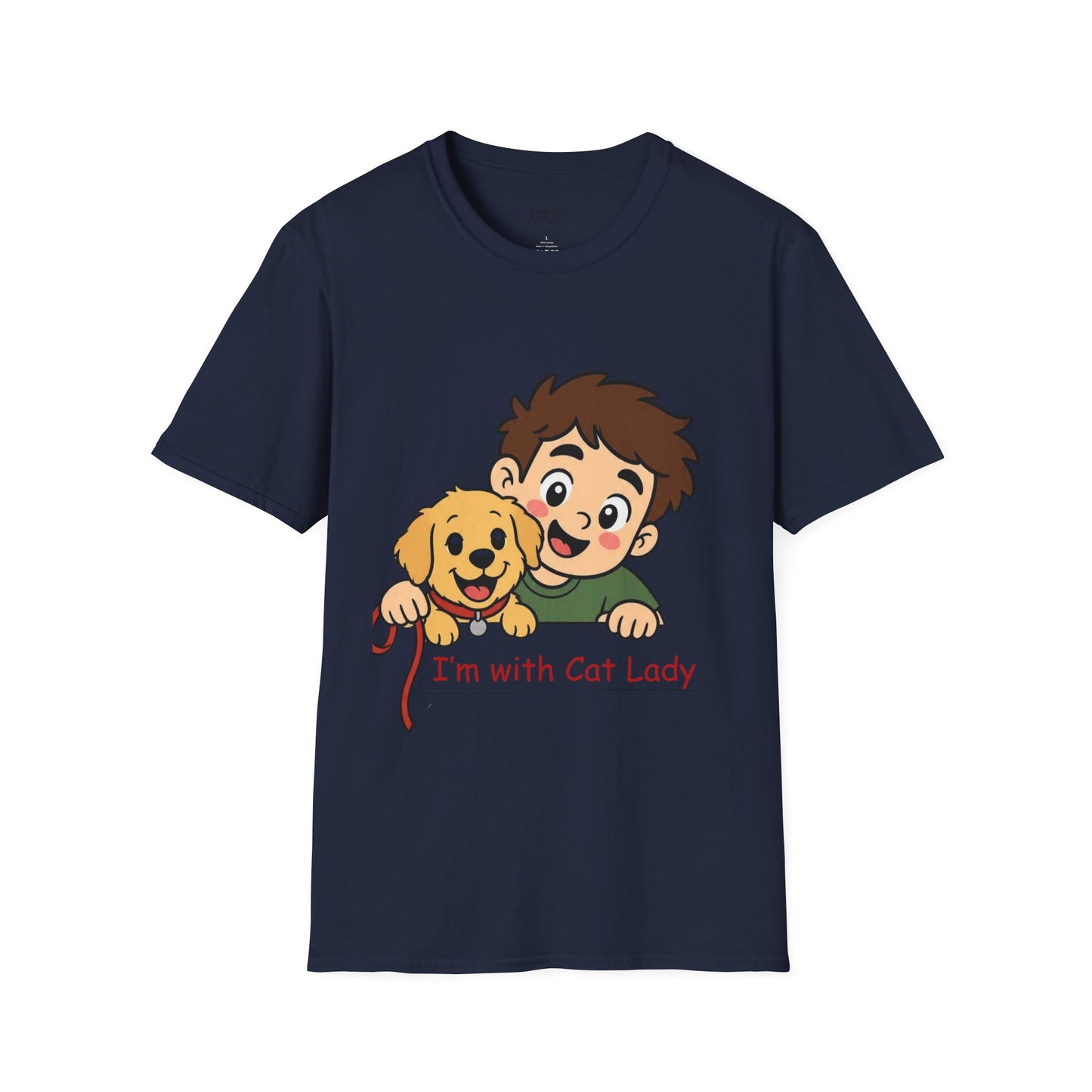 I'm With Cat Lady T-Shirt — Cute Cartoon Pet Lover Tee