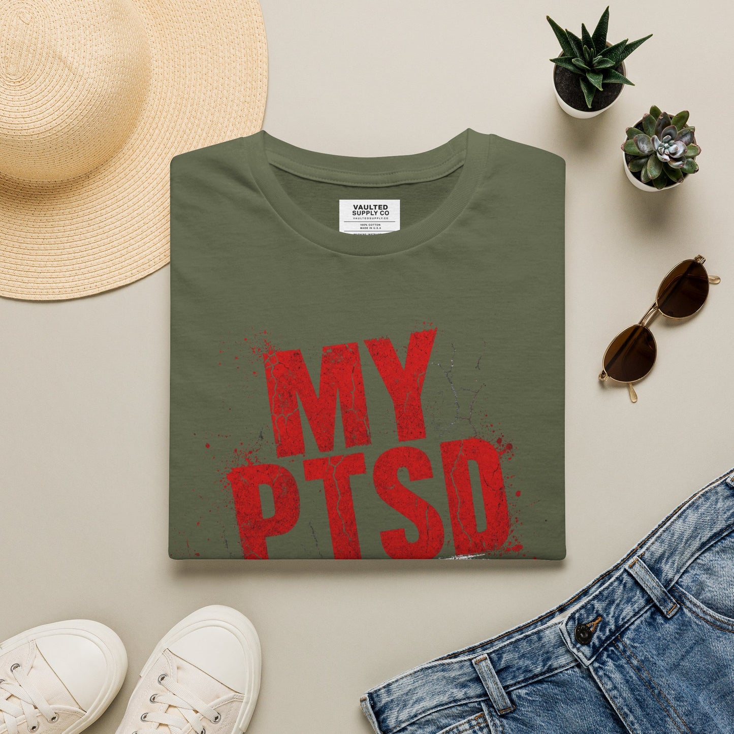 PTSD Awareness T-Shirt — "My PTSD" Graphic Support Tee