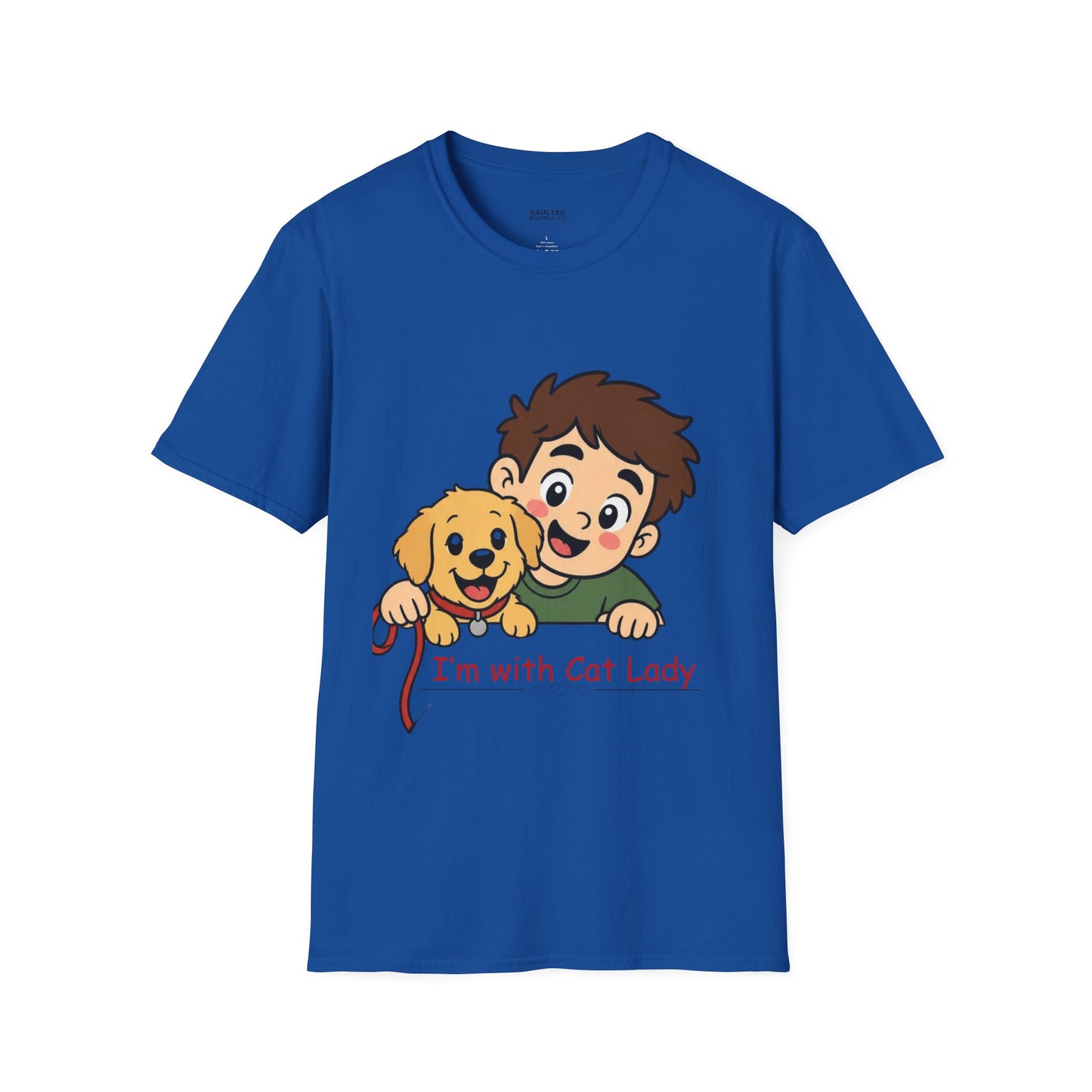 I'm With Cat Lady T-Shirt — Cute Cartoon Pet Lover Tee