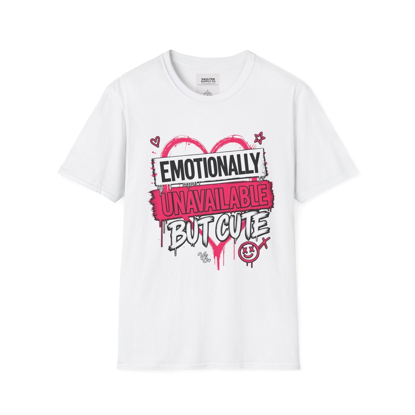 T-Shirt — "Emotionally Unavailable But Cute" Graphic Tee