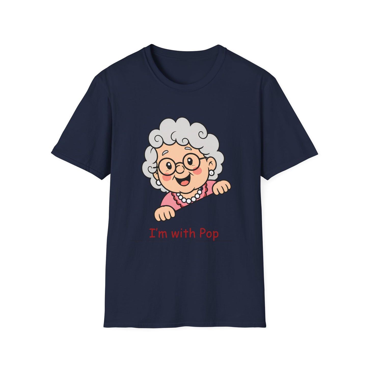 Grandma Peeking T-Shirt — Cute "I'm with Pop" Graphic Tee