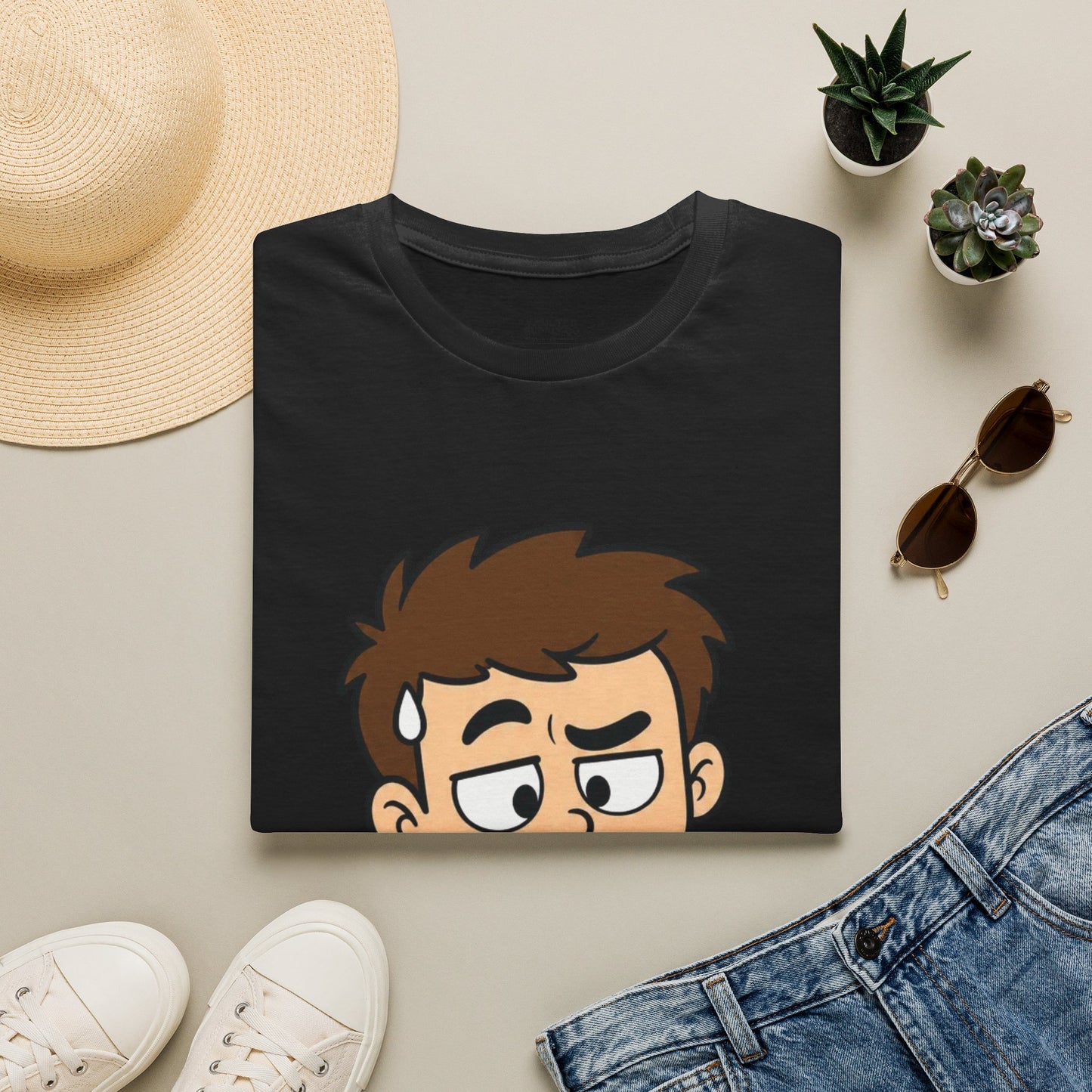 Funny "I'm With the Shopaholic" T-Shirt — Cute Peekaboo Cartoon Tee