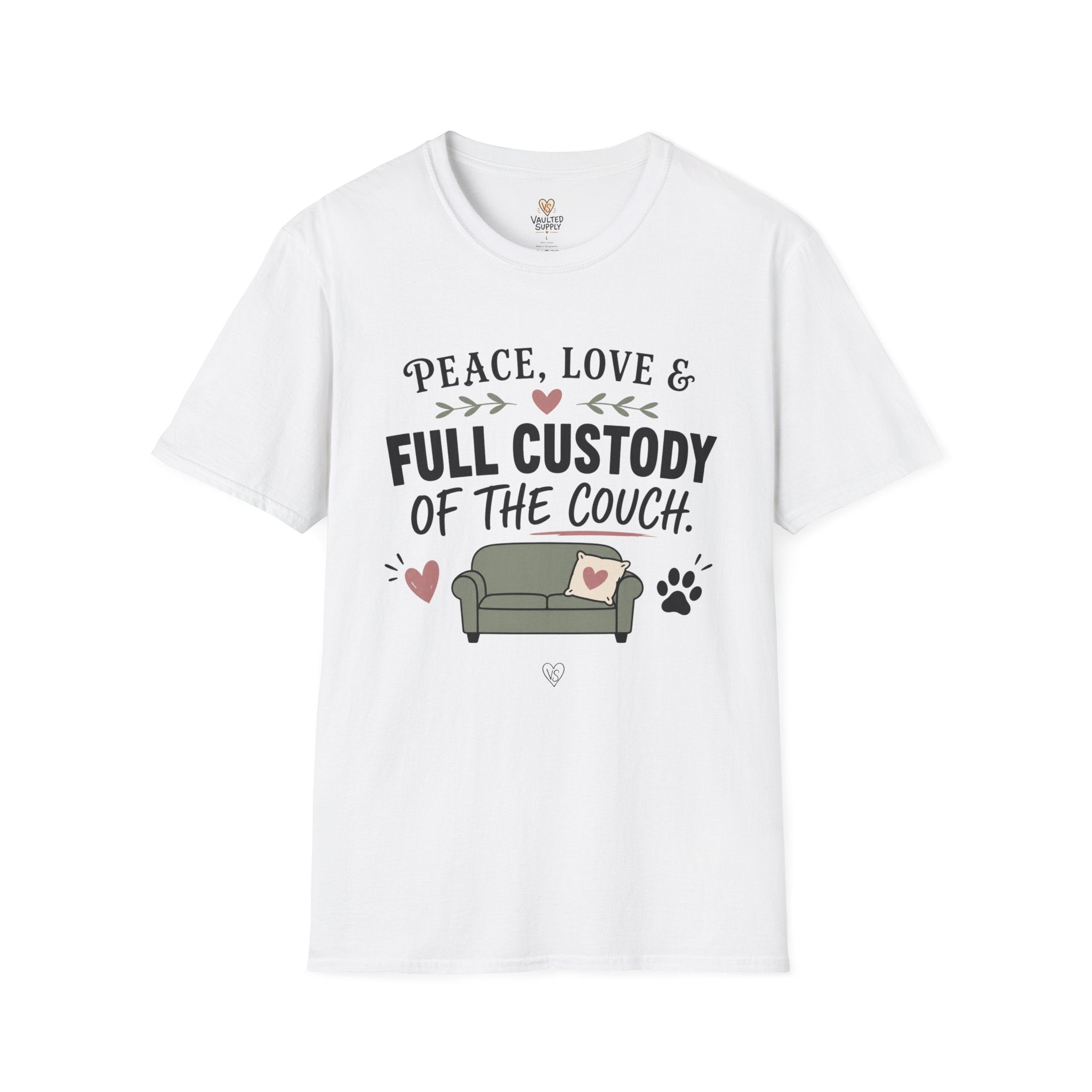 Peace, Love & Full Custody of the Couch T-Shirt