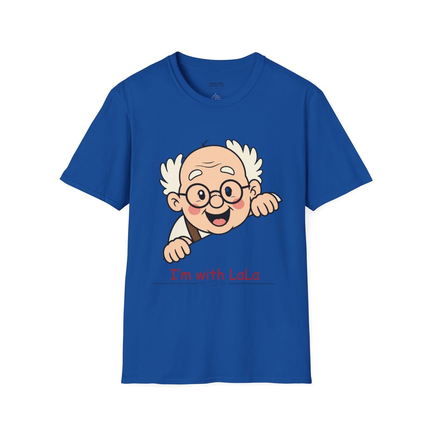 Grandpa Peeking T-Shirt — "I'm with LaLa" Cute Retro Grandpa Graphic Tee