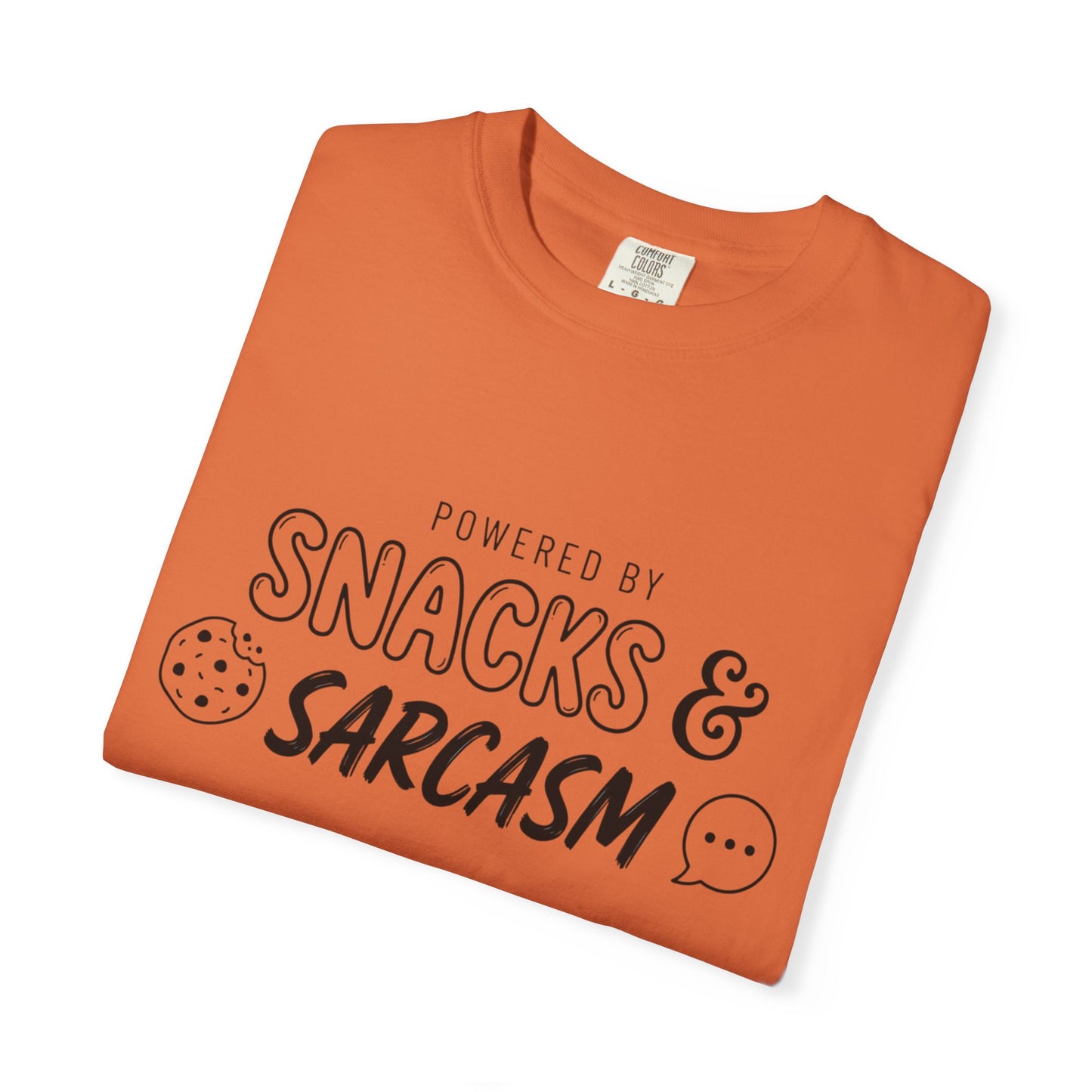 Funny "Snacks and Sarcasm" T-Shirt