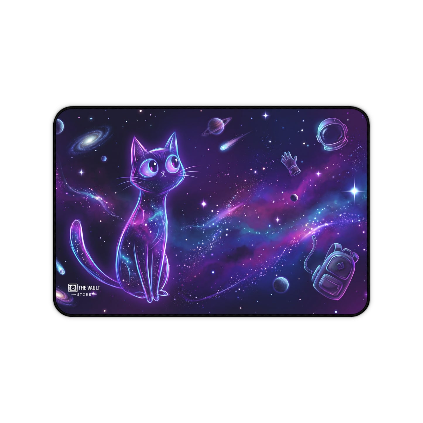Midnight Cat Dreams Desk Mat