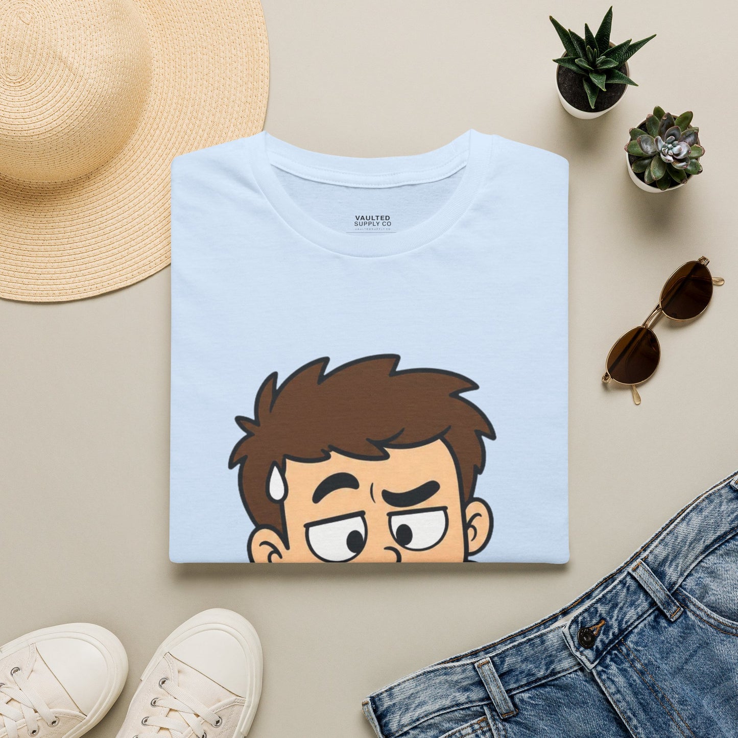 Funny "I'm With the Shopaholic" T-Shirt — Cute Peekaboo Cartoon Tee
