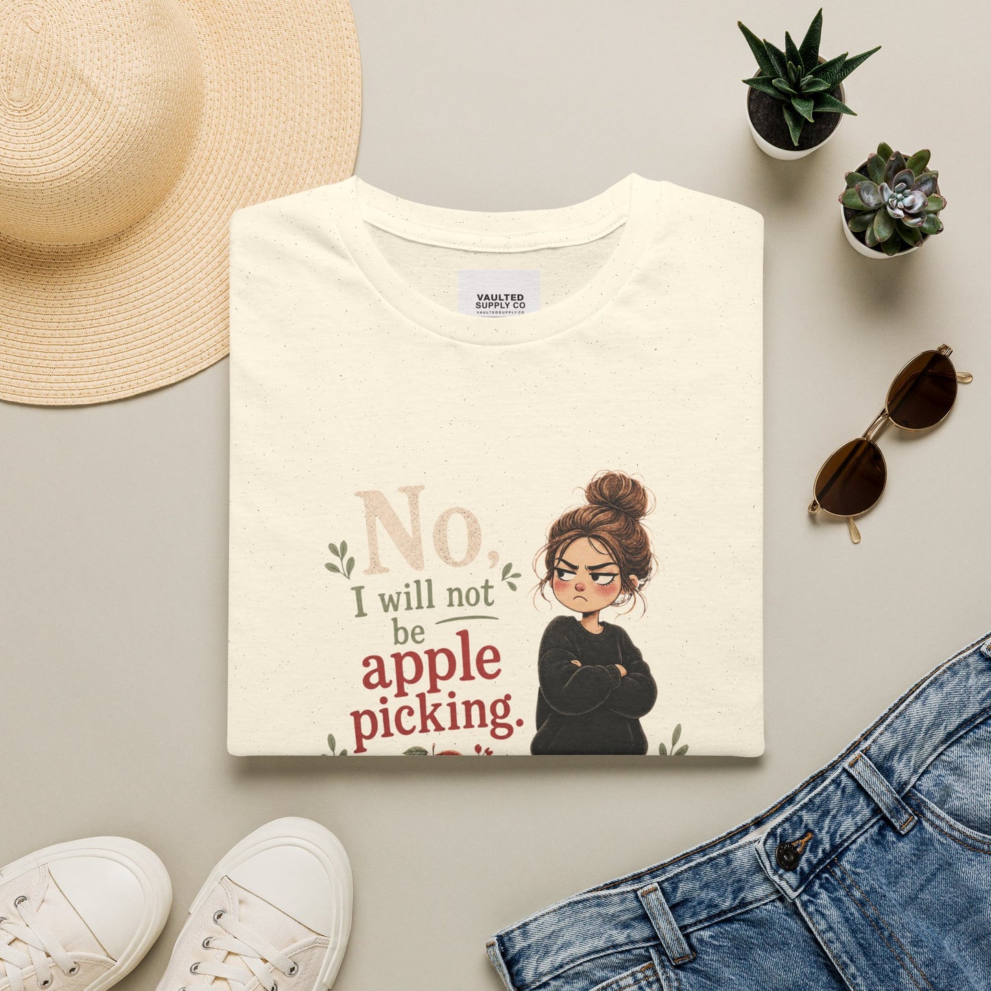 T-Shirt — "No, I will not be apple picking" Fall Graphic Tee