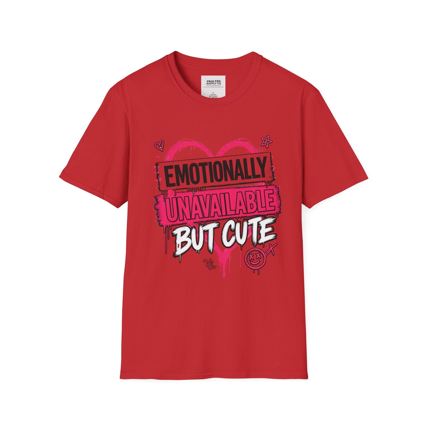 T-Shirt — "Emotionally Unavailable But Cute" Graphic Tee
