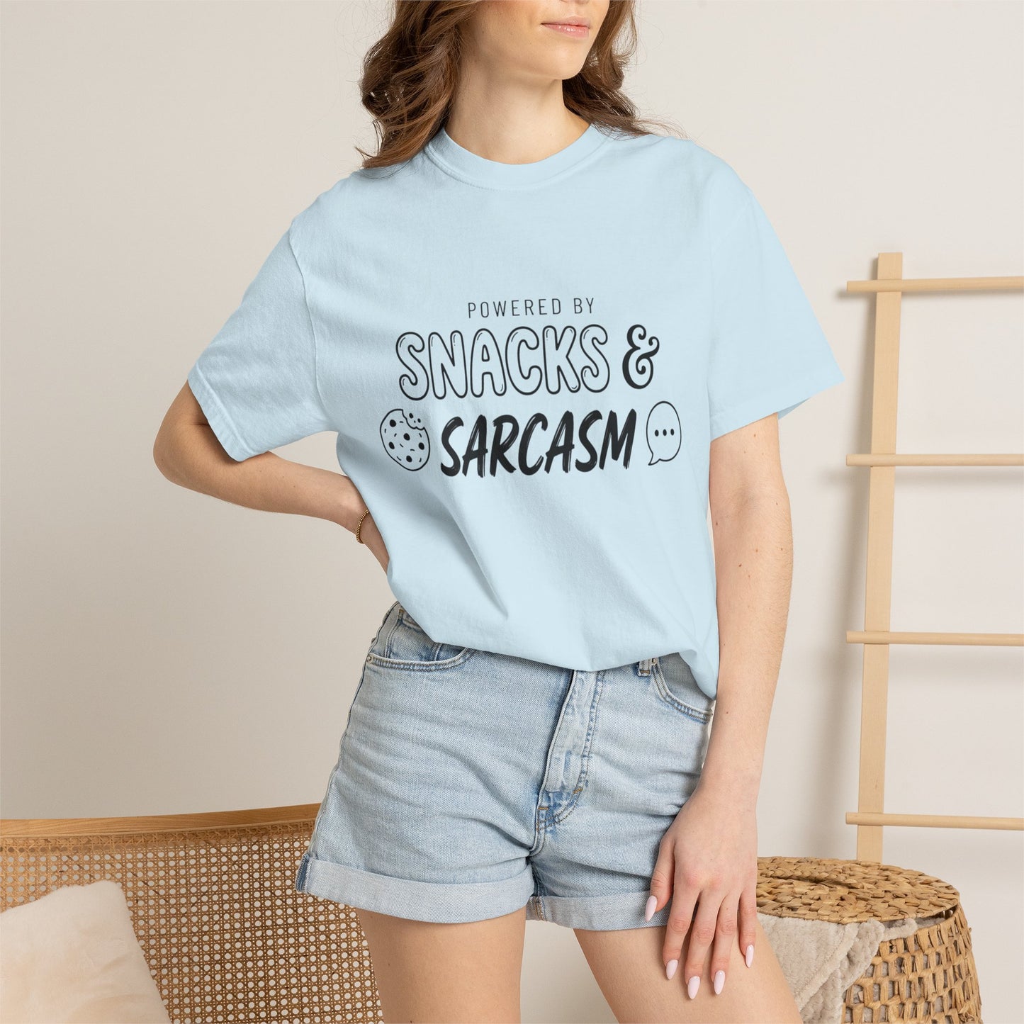 Funny "Snacks and Sarcasm" T-Shirt