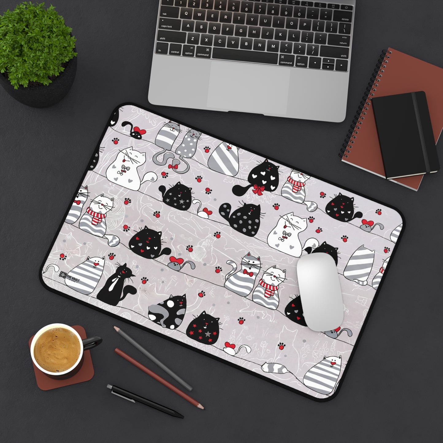 Too Many Cats Never Desk Mat