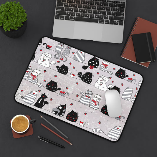 Too Many Cats Never Desk Mat