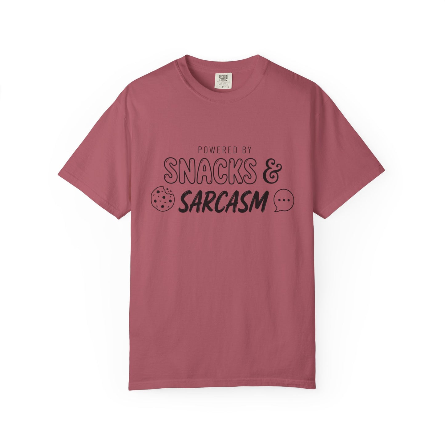 Funny "Snacks and Sarcasm" T-Shirt