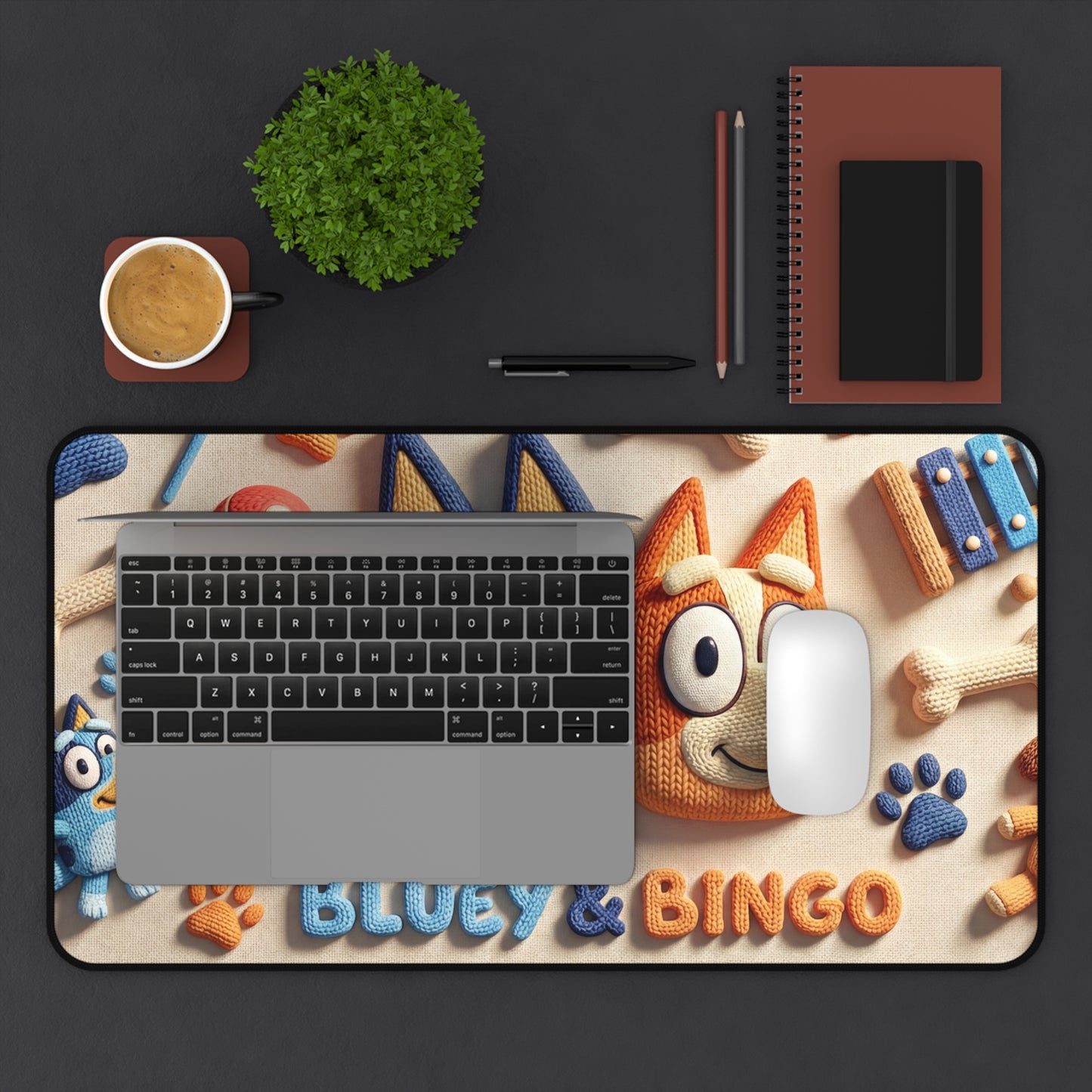 Bluey & Bingo Cartoon Desk Mat