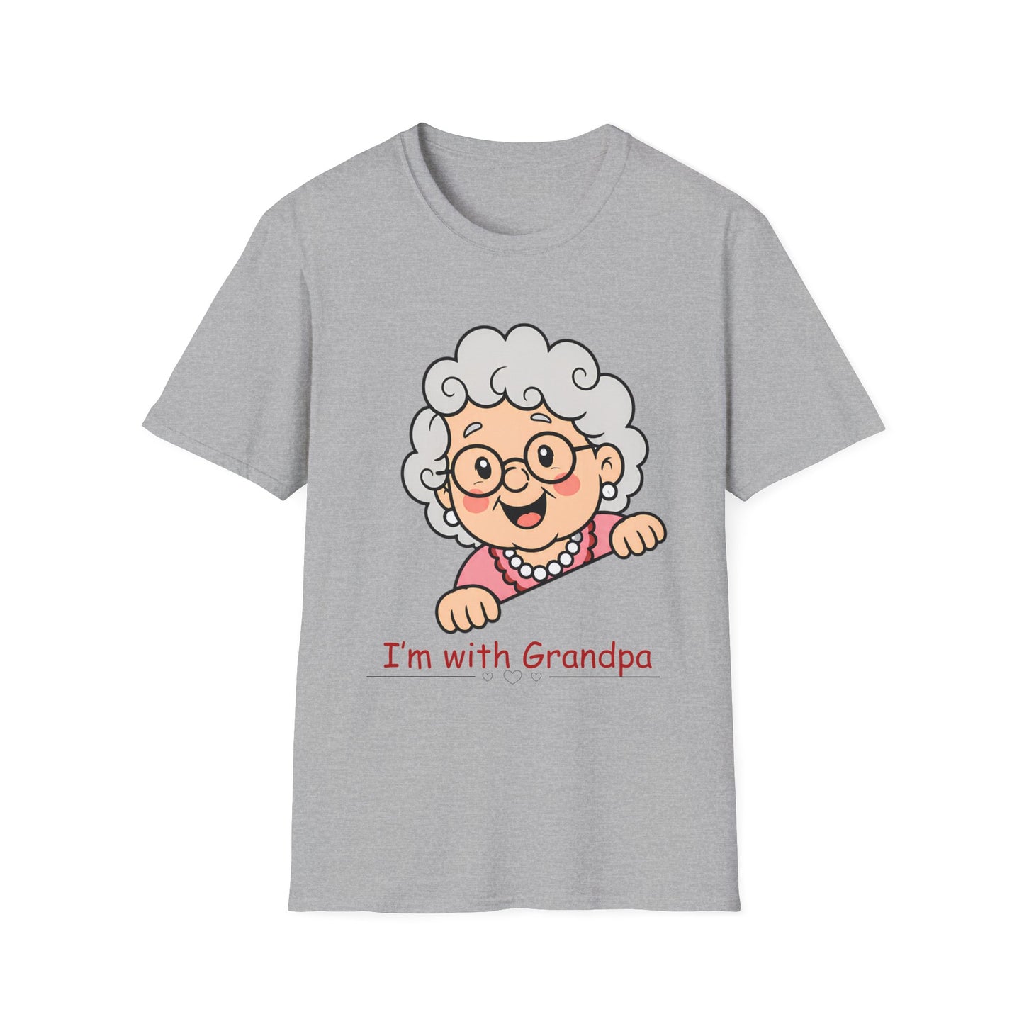 Grandma Peeking T-Shirt — "I’m with Grandpa" Cute Grandparent Graphic Tee