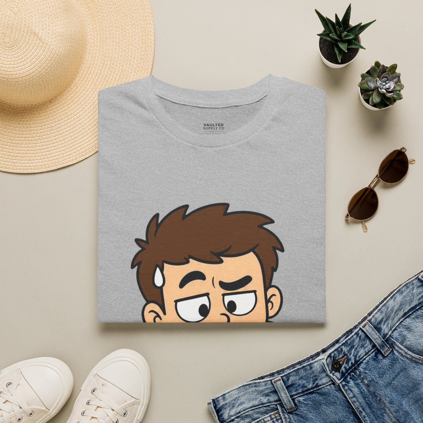 Funny "I'm With the Shopaholic" T-Shirt — Cute Peekaboo Cartoon Tee