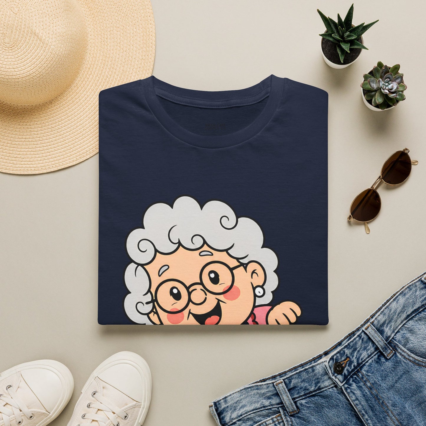 Grandma Cartoon T-Shirt — "I'm with Papa" Cute Family Tee